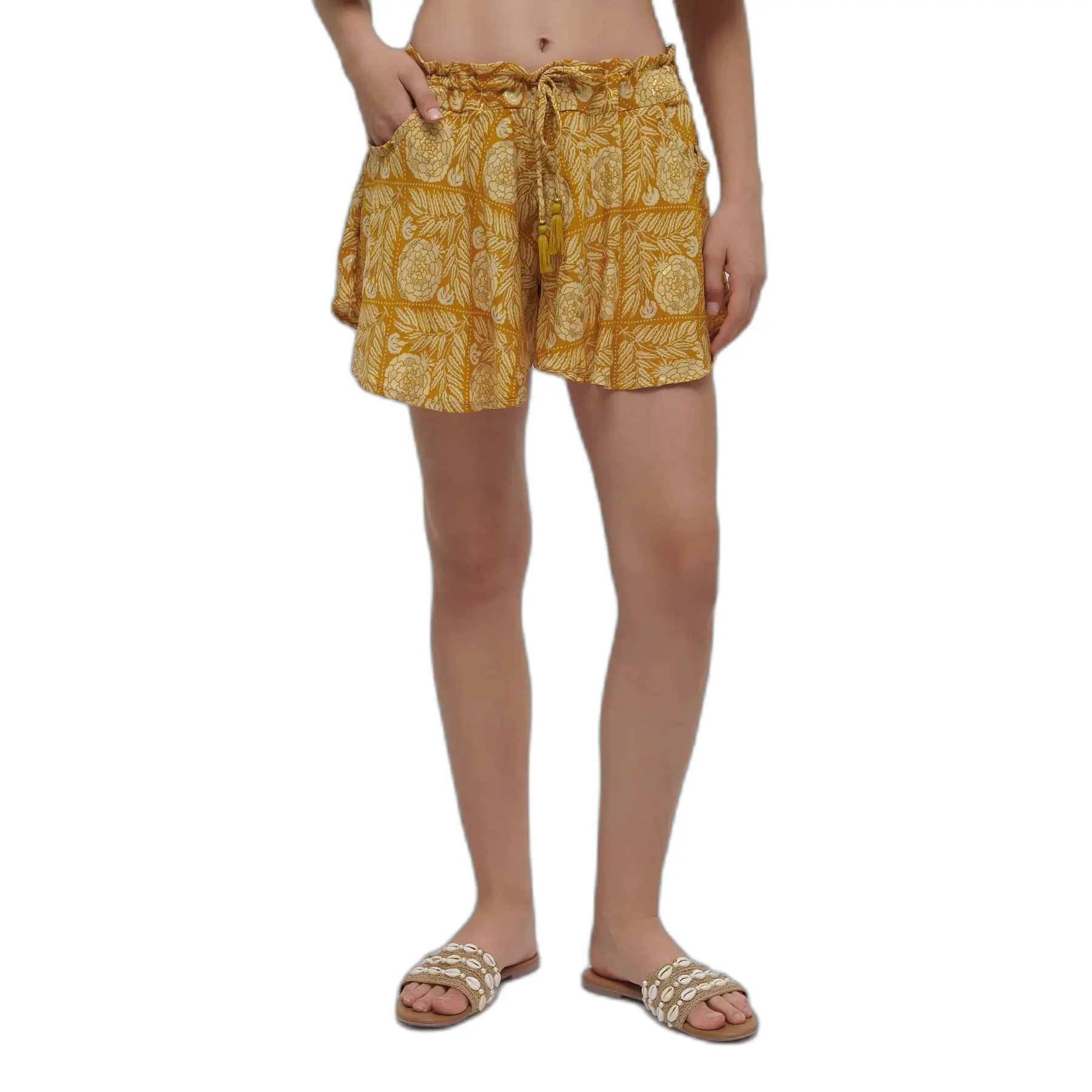Damesshort Ble Resort Collection Flower