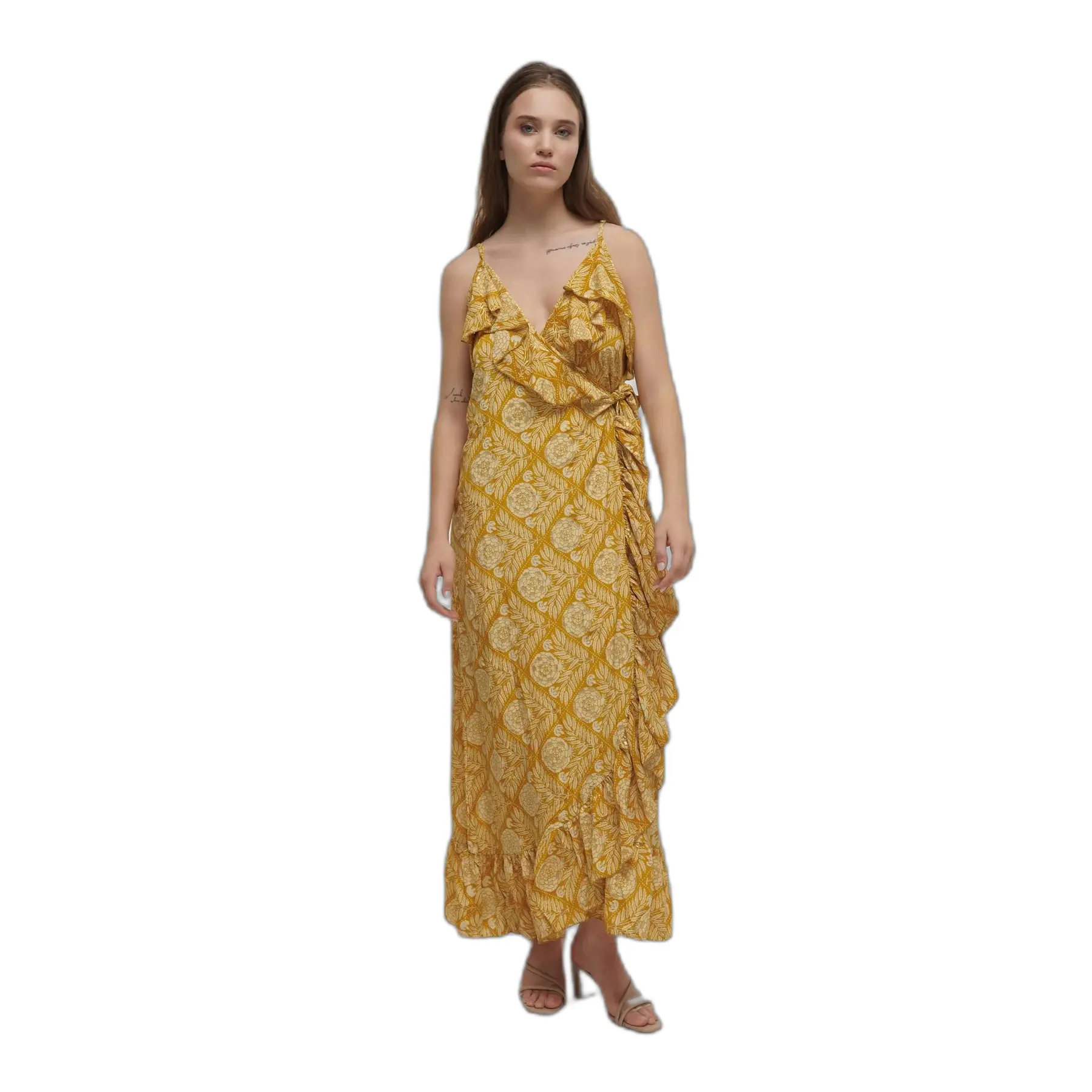 Maxi portemonnee jurk voor dames Ble Resort Collection Flower