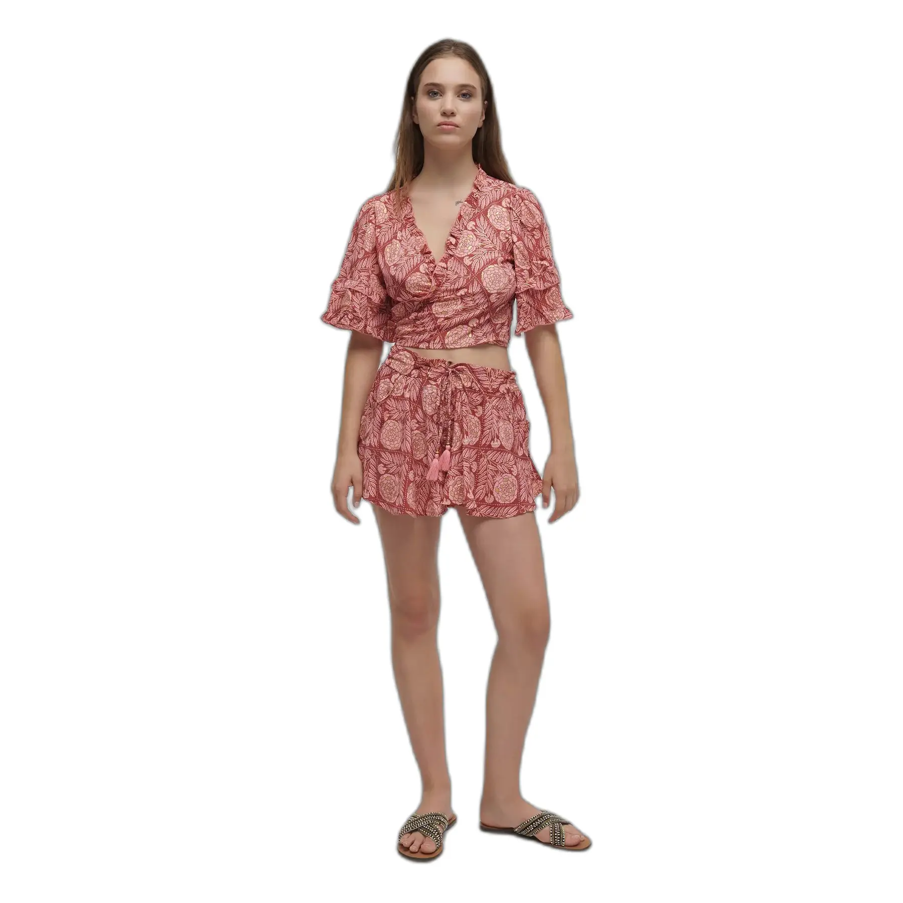 Vrouwenblouse Ble Resort Collection Flower
