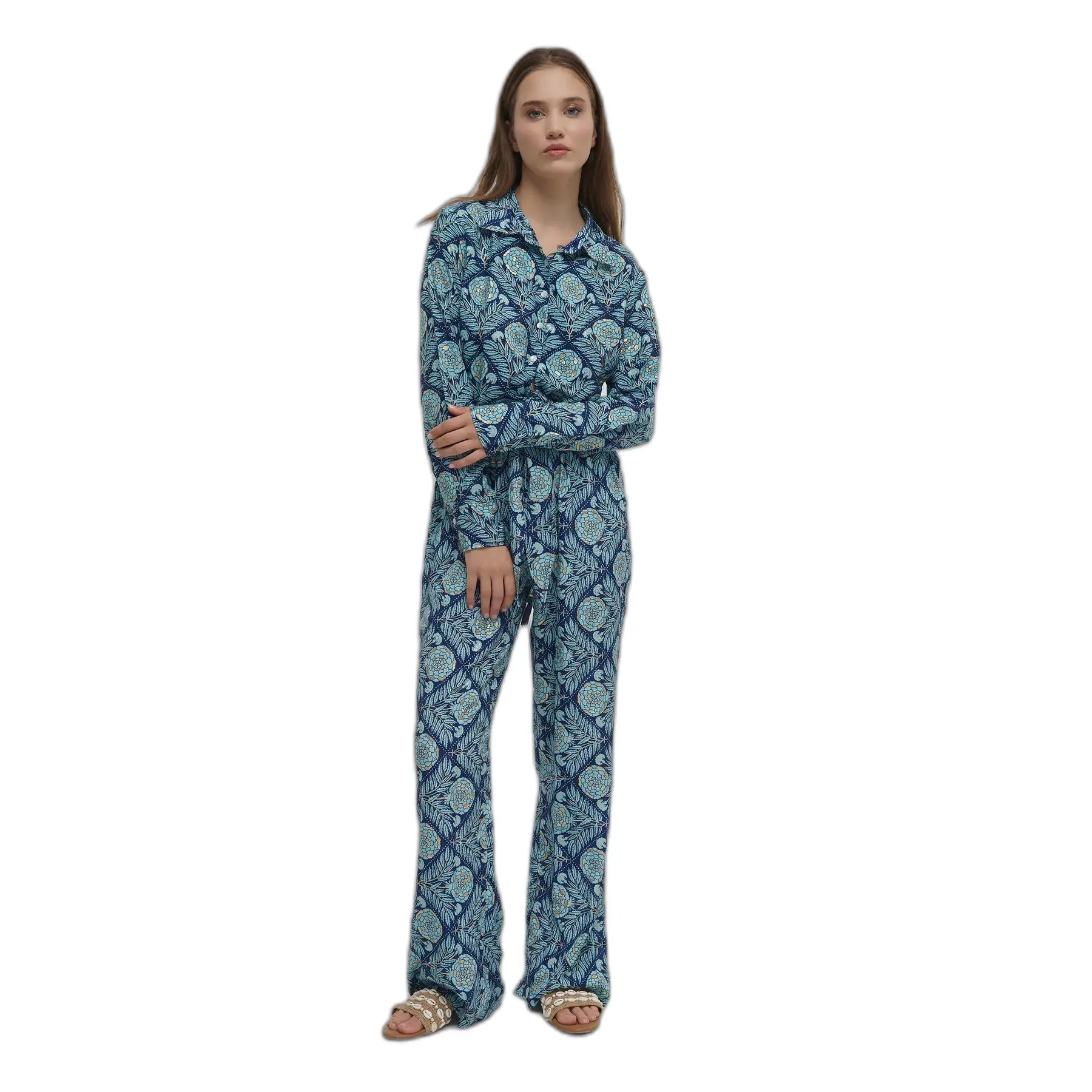 Dameshemd Ble Resort Collection Flower