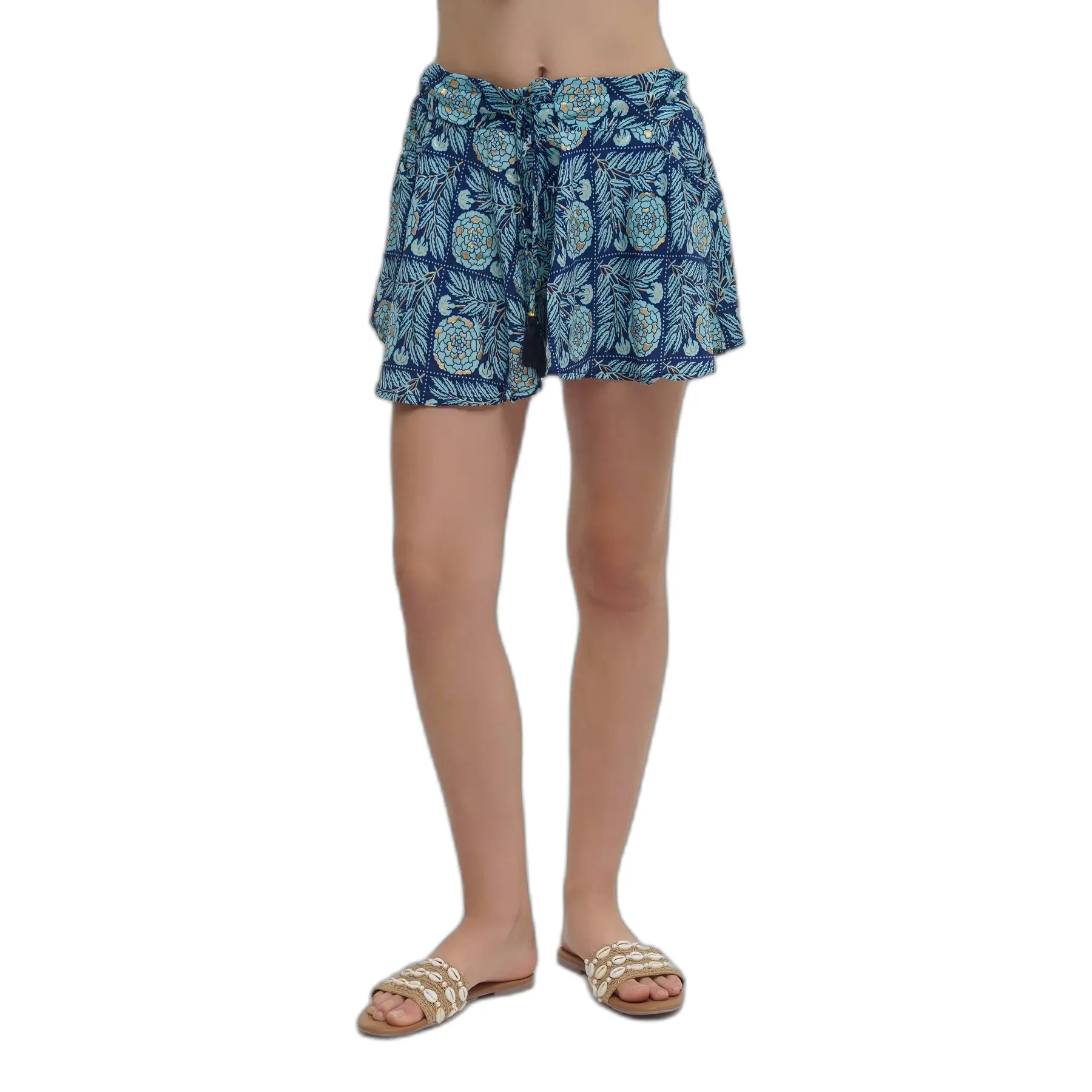 Damesshort Ble Resort Collection Flower