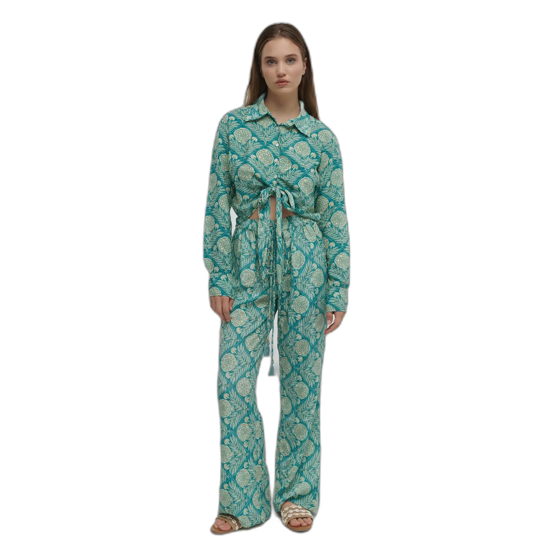 Dameshemd Ble Resort Collection Flower