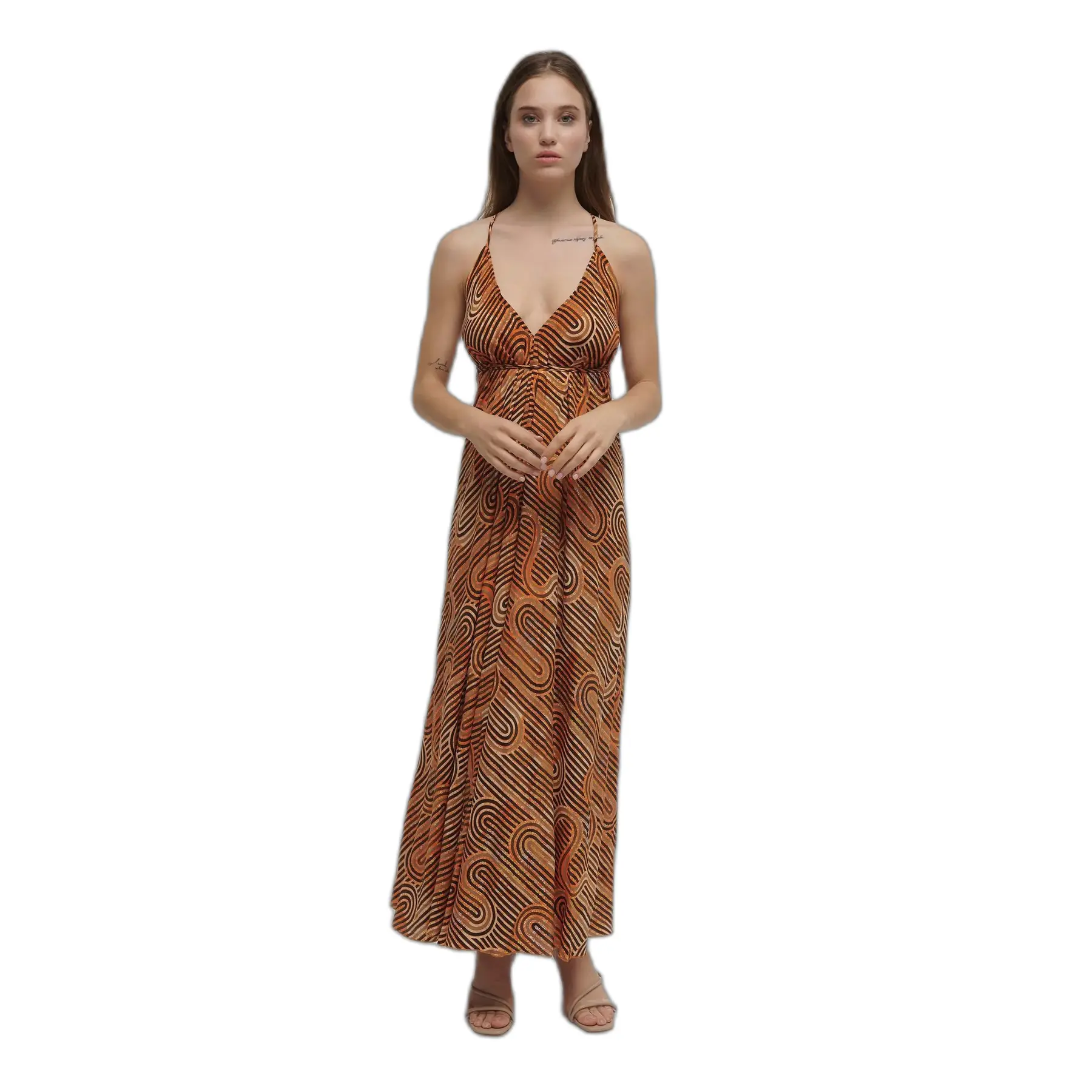 Maxikleid mit geometrischen Mustern für Damen Ble Resort Collection