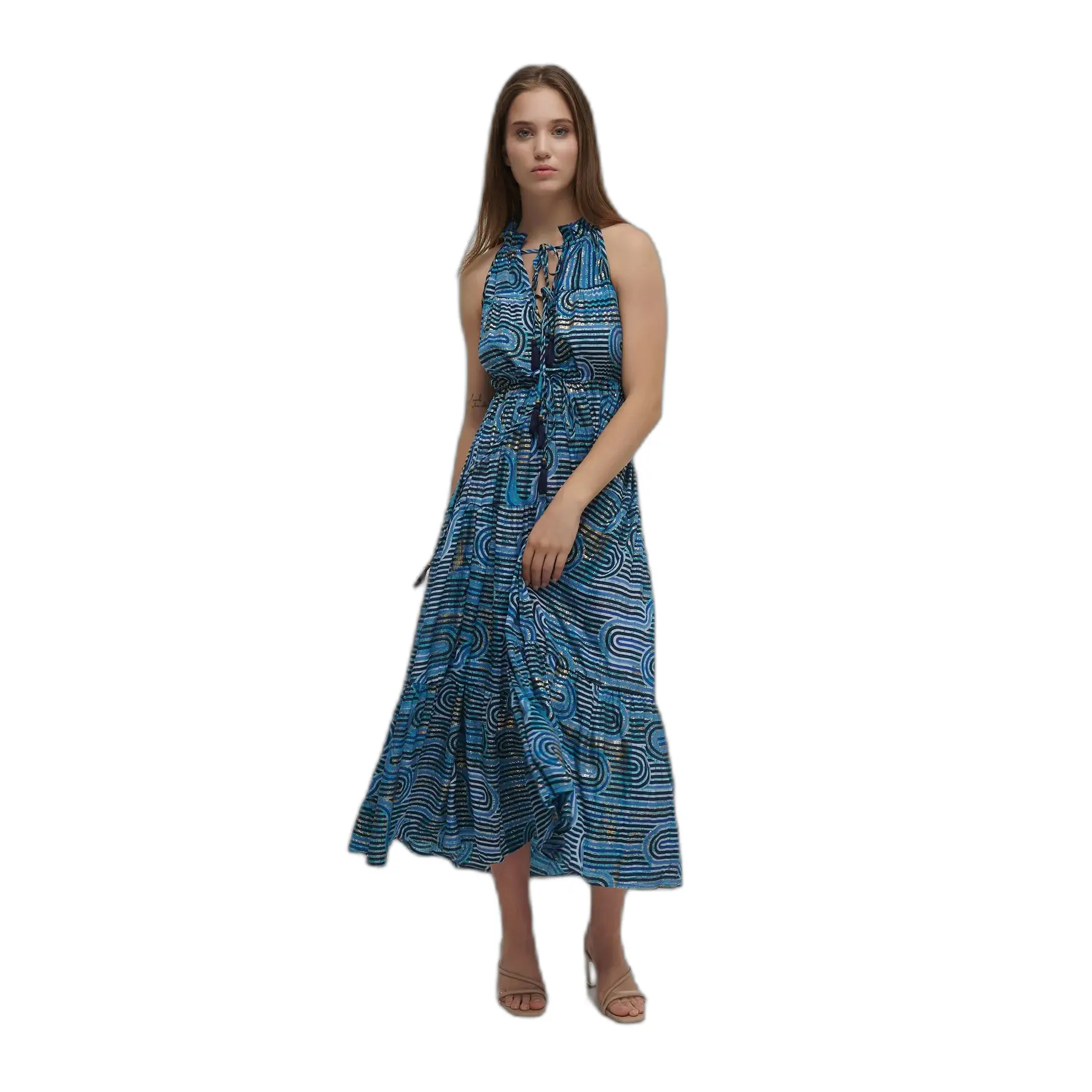 Maxi jurk zonder mouwen voor dames Ble Resort Collection