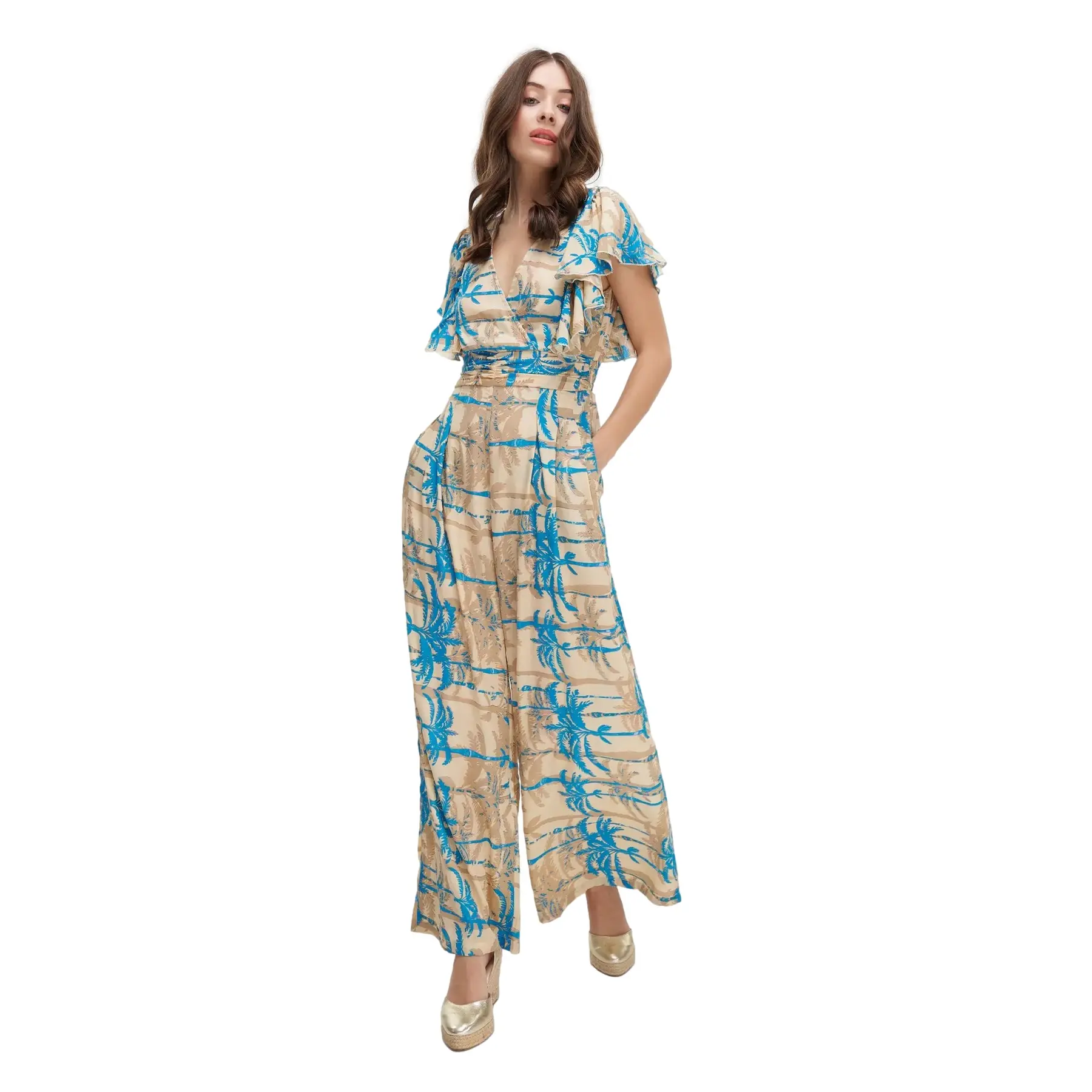 Dames jumpsuit Ble Resort Collection Palms