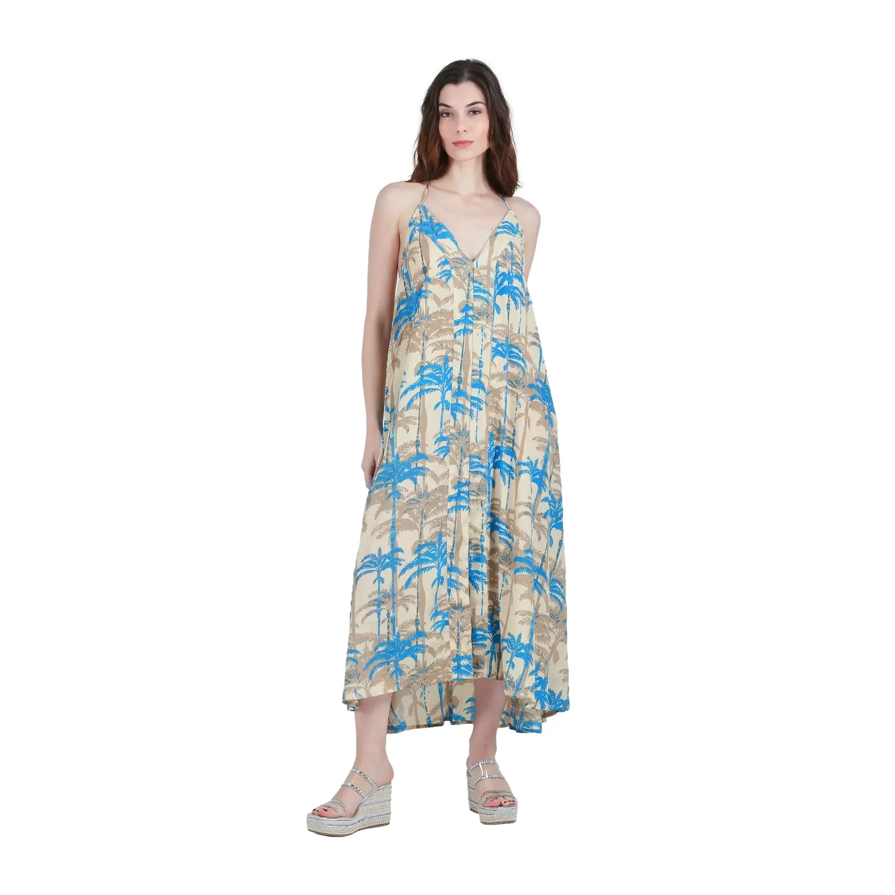 Maxi jurk zonder mouwen voor dames Ble Resort Collection Palms