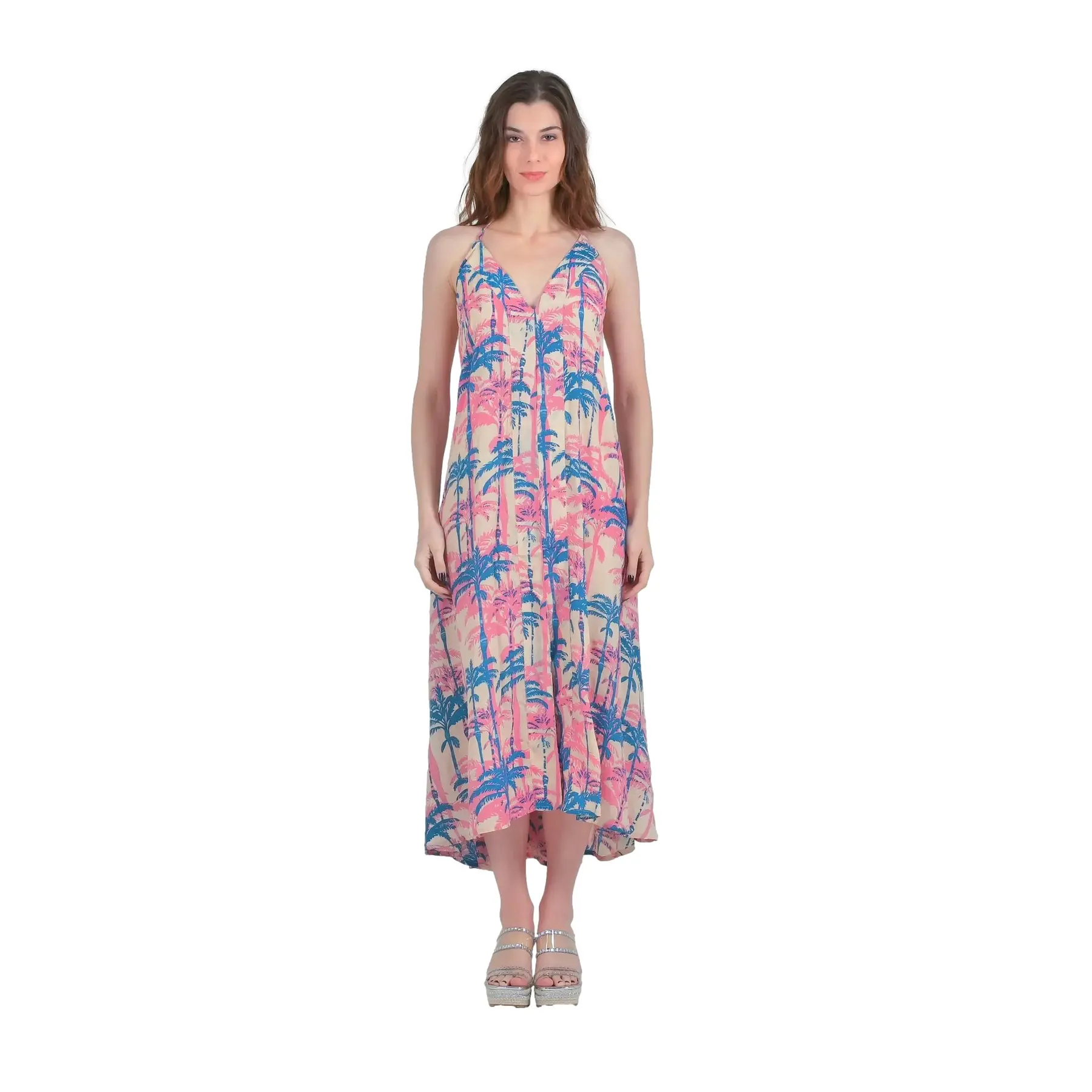 Maxi jurk zonder mouwen voor dames Ble Resort Collection Palms