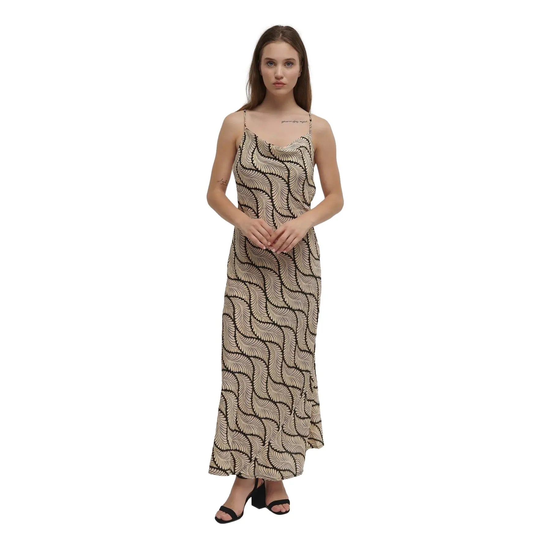 Maxikleid Damen Ble Resort Collection Leaf