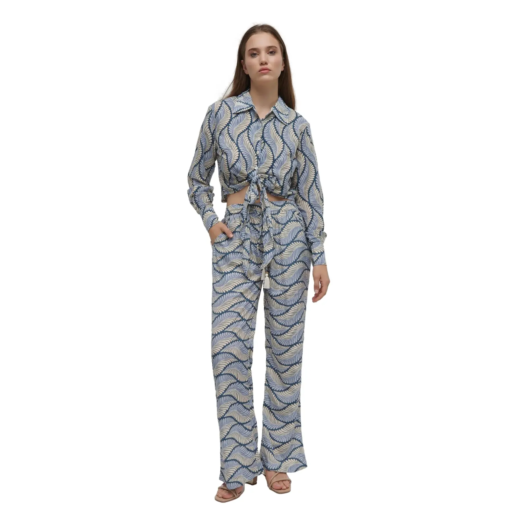 Dameshemd Ble Resort Collection Leaf