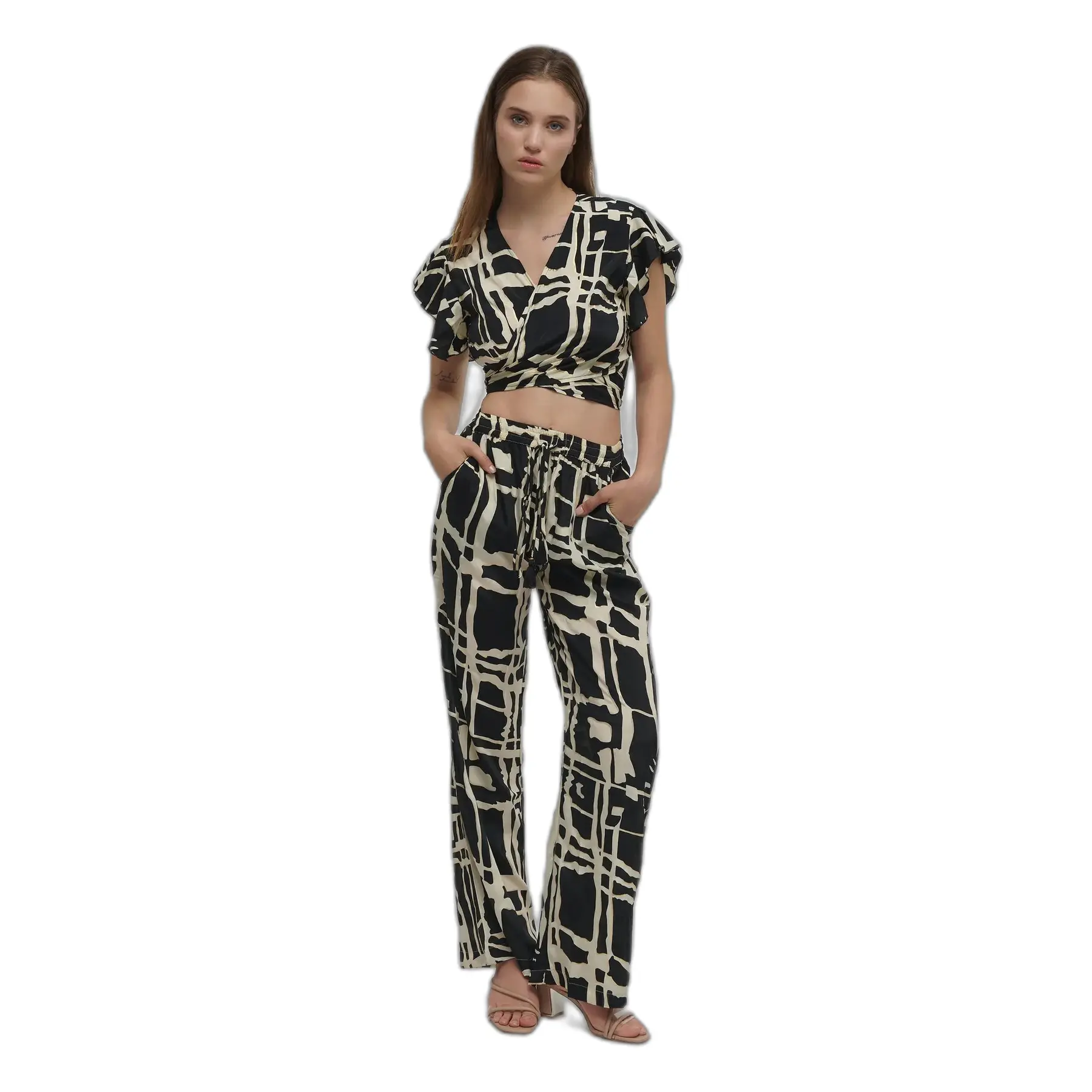 Korte bloes met overslag dames Ble Resort Collection Blocks