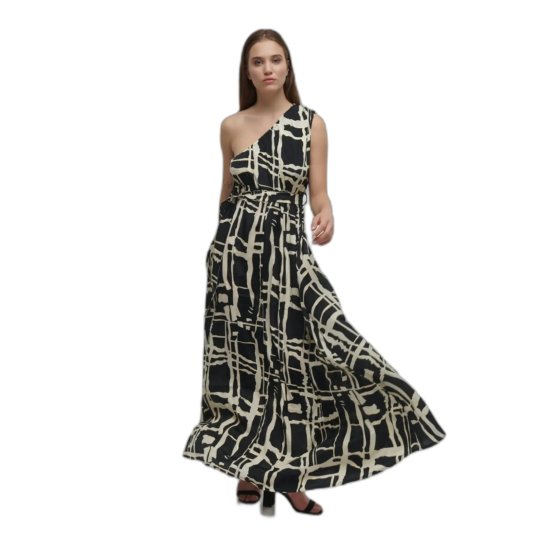 Asymmetrisches Maxikleid für Damen Ble Resort Collection Blocks