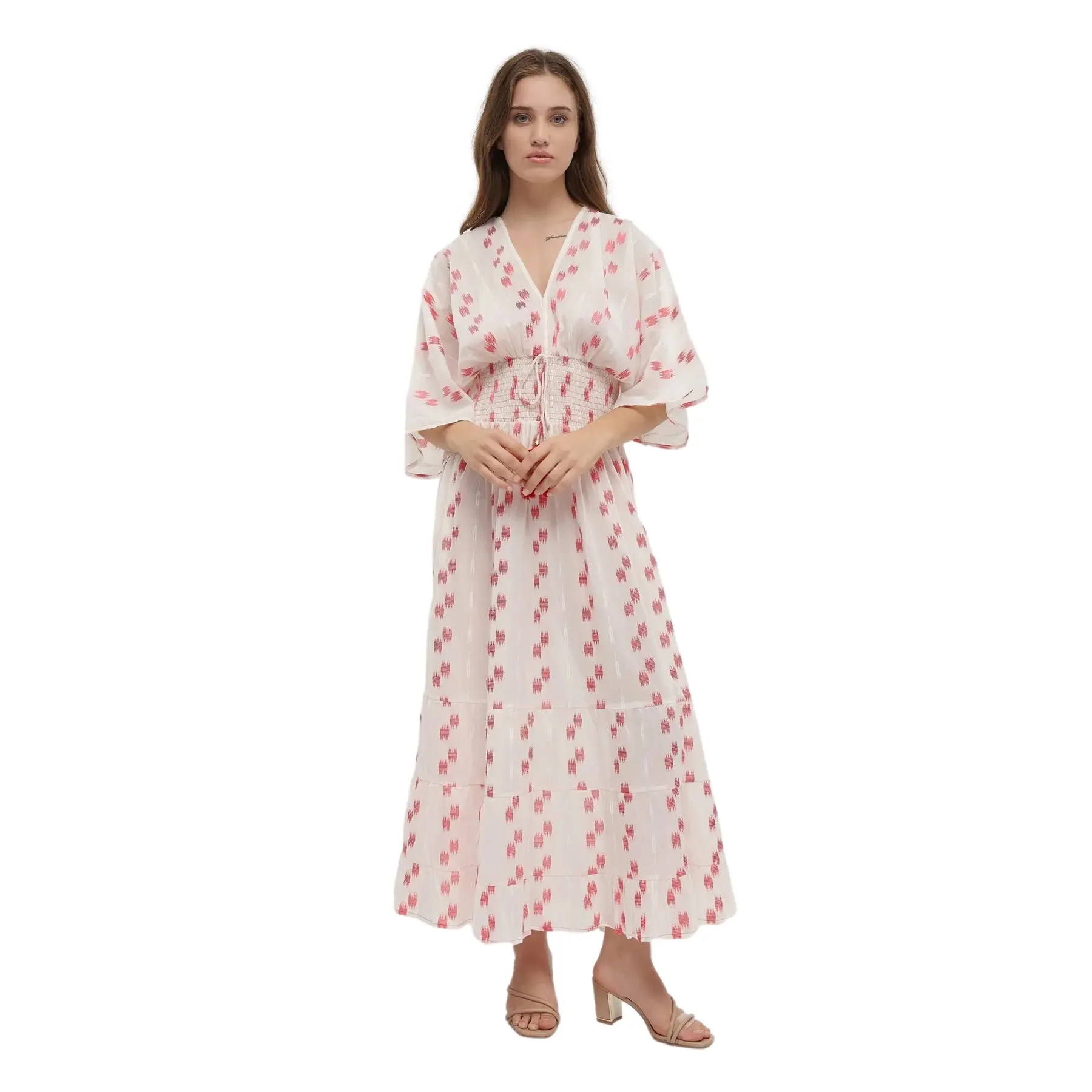 Maxi jurk met 3/4 mouwen voor dames Ble Resort Collection