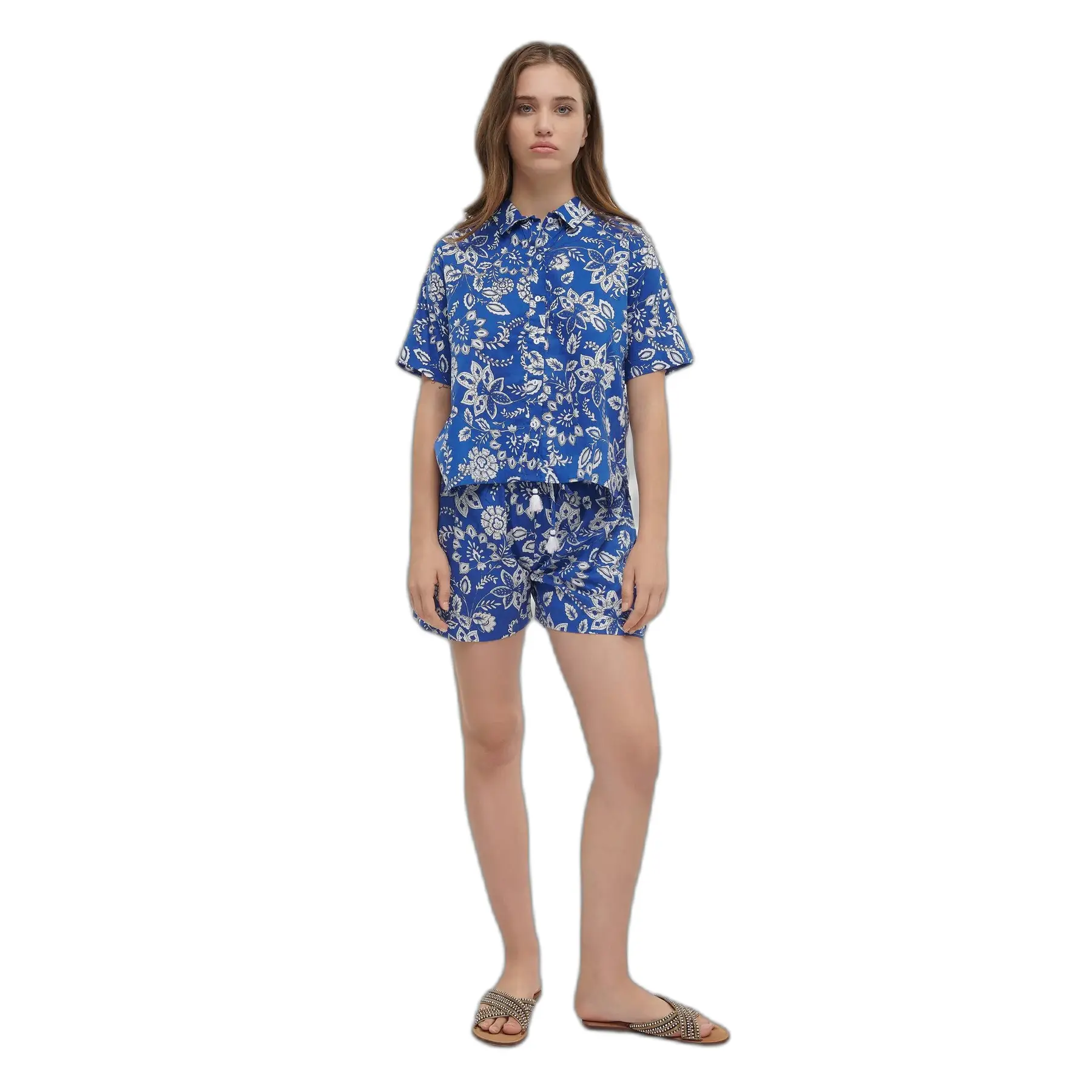 Damen Hemd- und Shorts-Set Ble Resort Collection