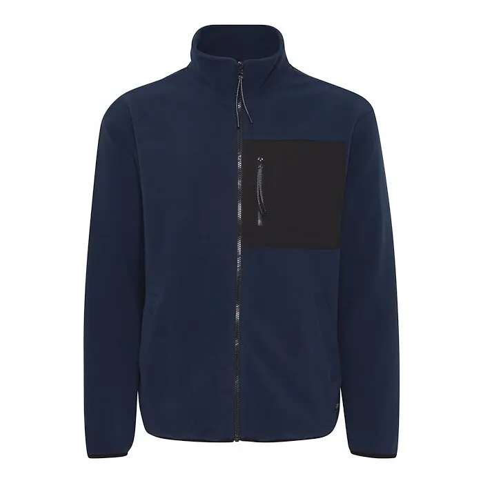 Blend Herren Blau Fleece Mit Reißverschluss Regular Fit