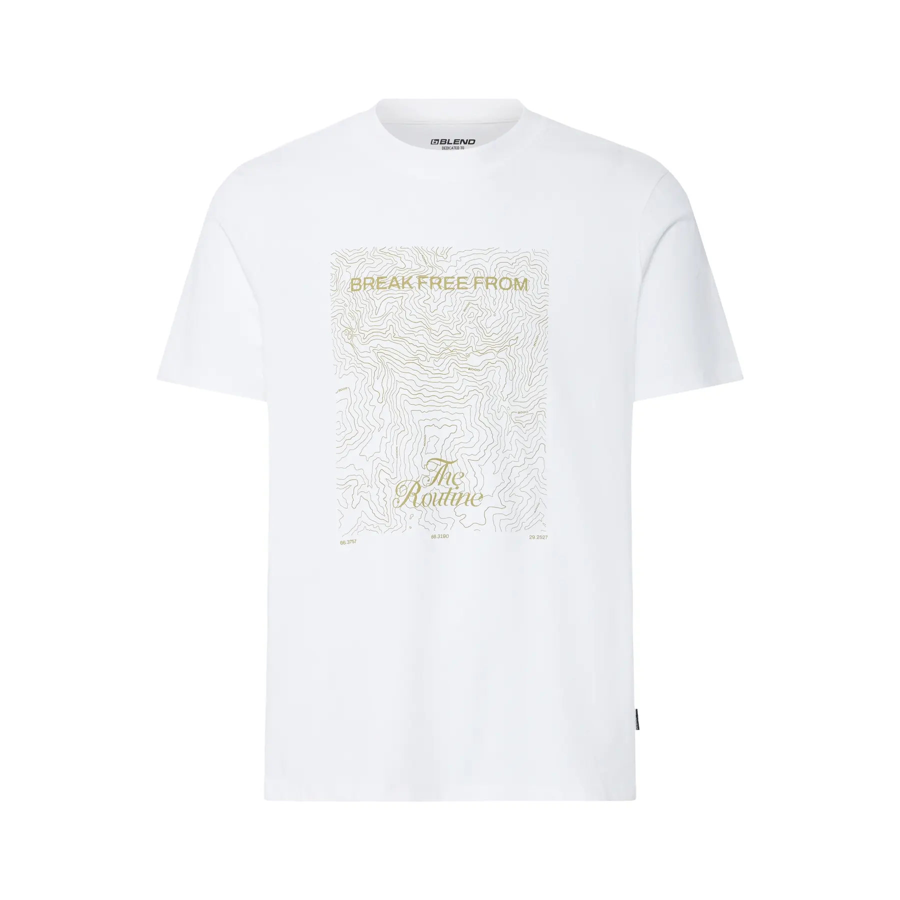 Blend Men's Blanc T-Shirt Leyton Graphic