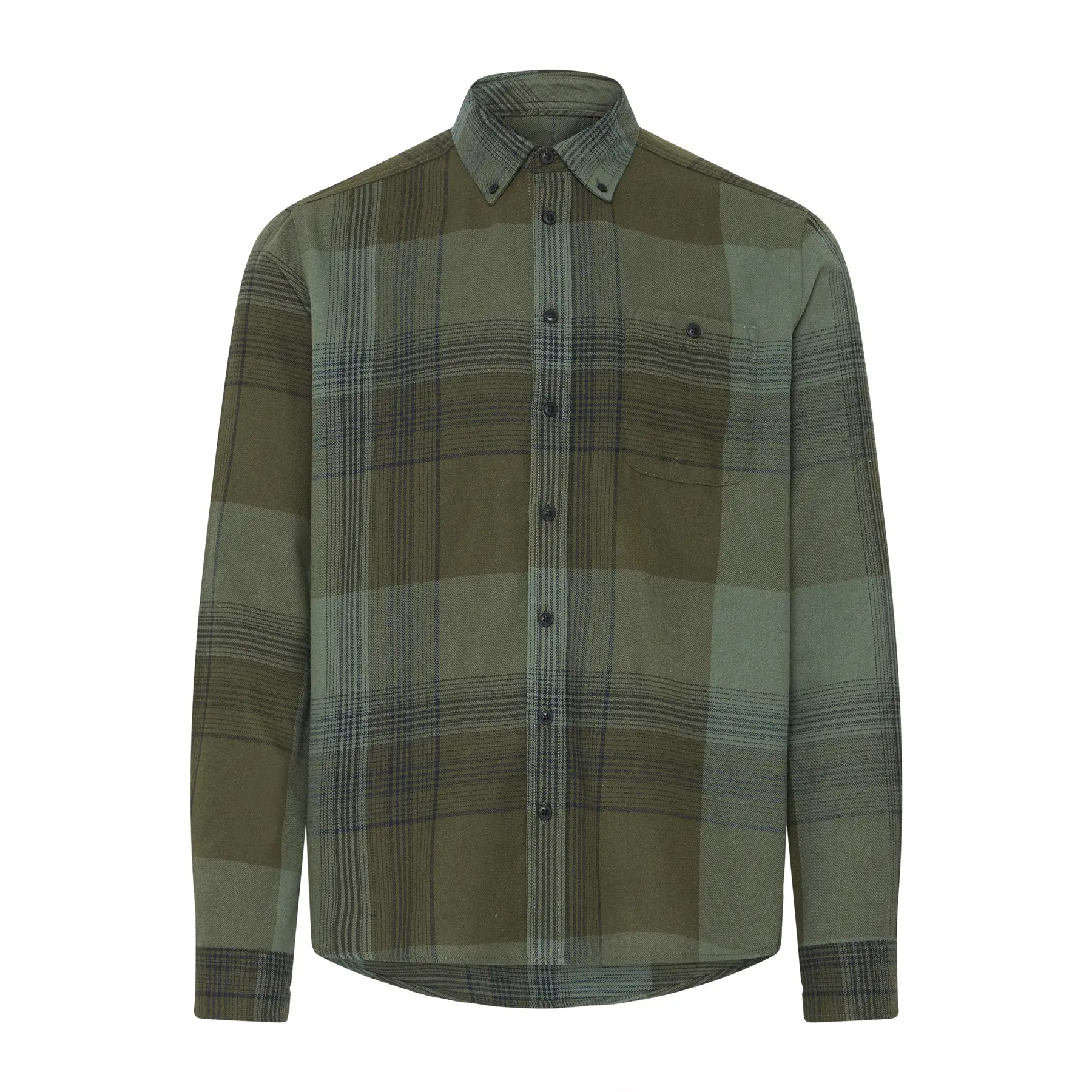 Blend Green Long-Sleeved Cotton Shirt Dac