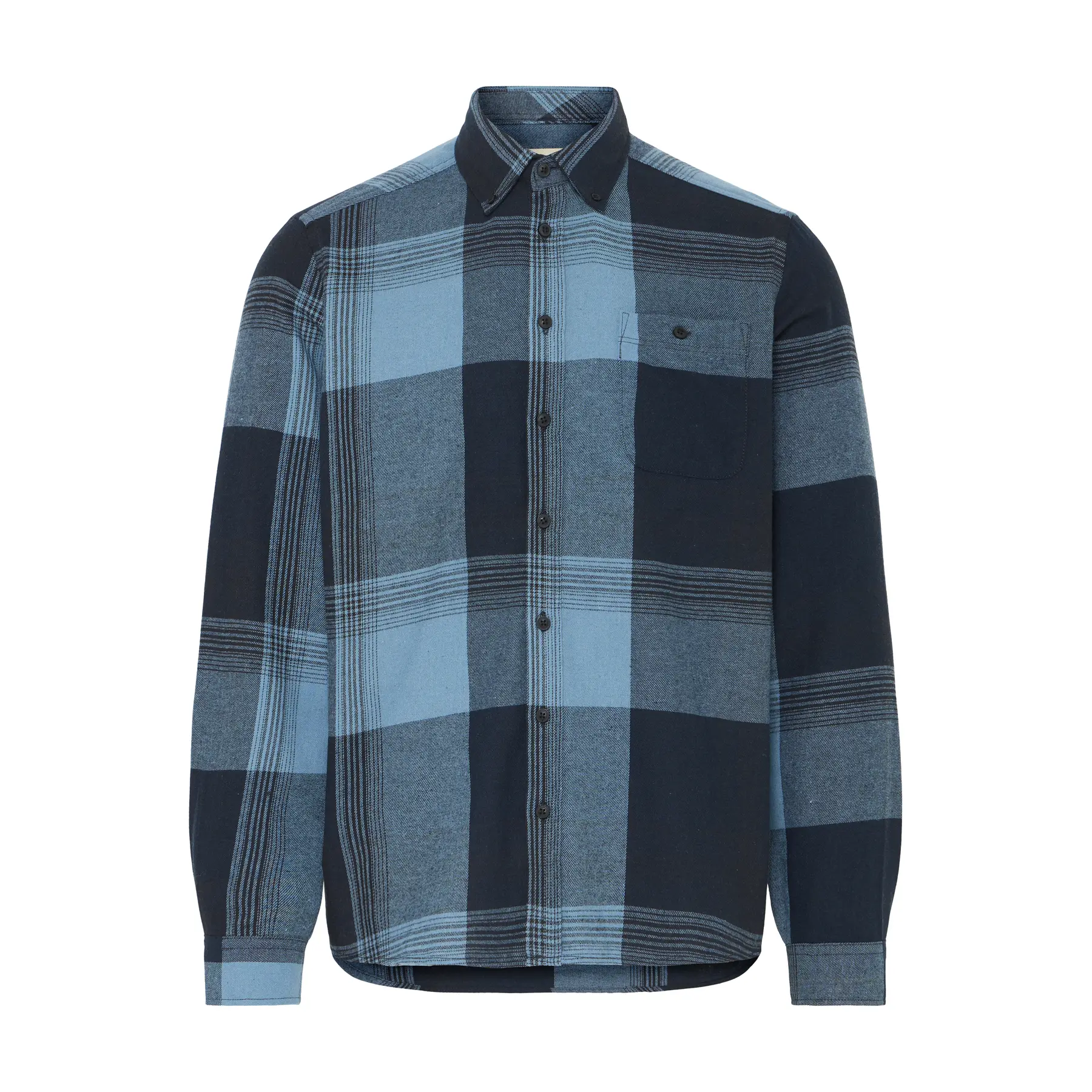 Blend Blue Long-Sleeved Cotton Shirt Dac