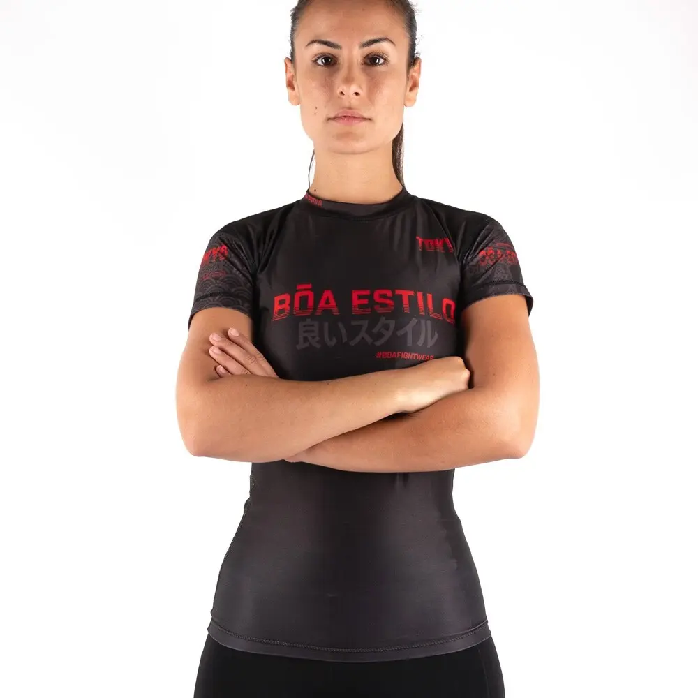 Rashguard Damen Boa Fightwear No-Gi Tokyo - Farbe: Noir
