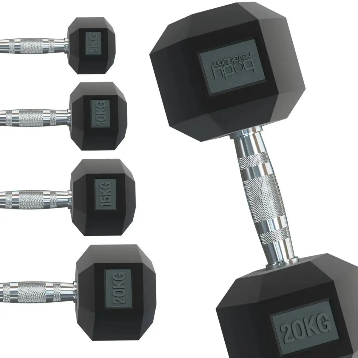 Zeshoekige halter Body Revolution 4kg (x2)