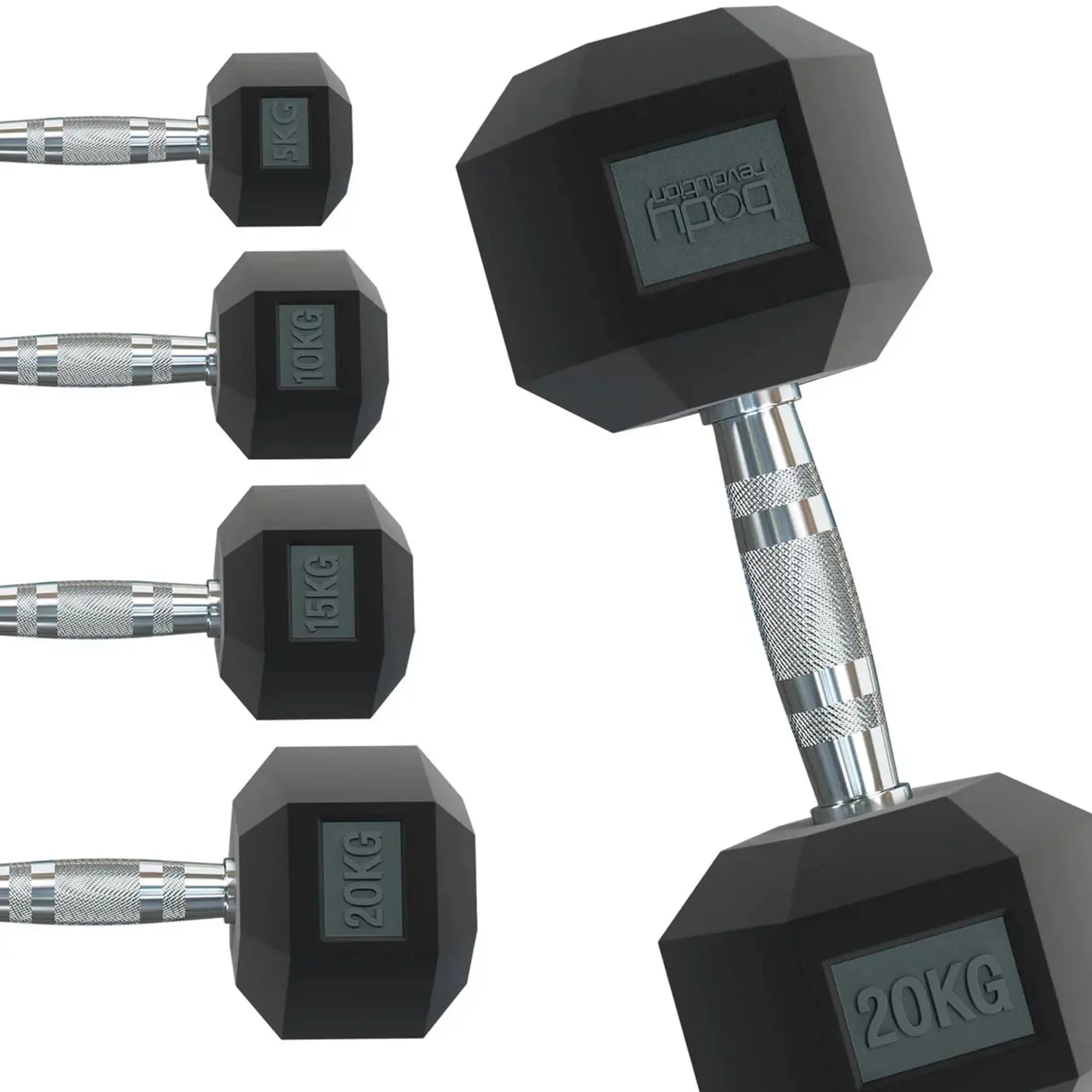 Zeshoekige halter Body Revolution 9kg (x2)