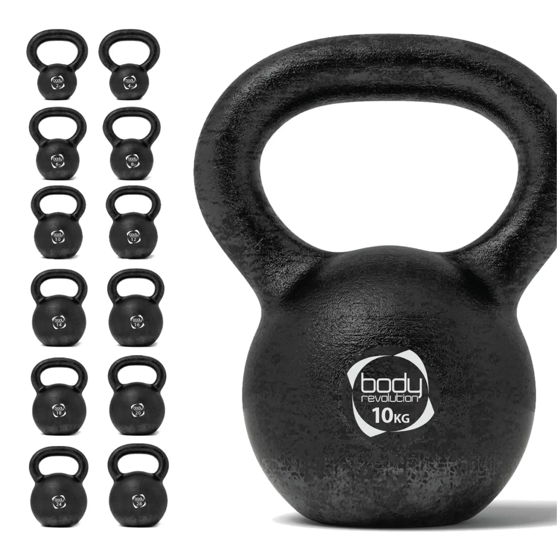 Kettlebells van gietijzer Body Revolution 10kg