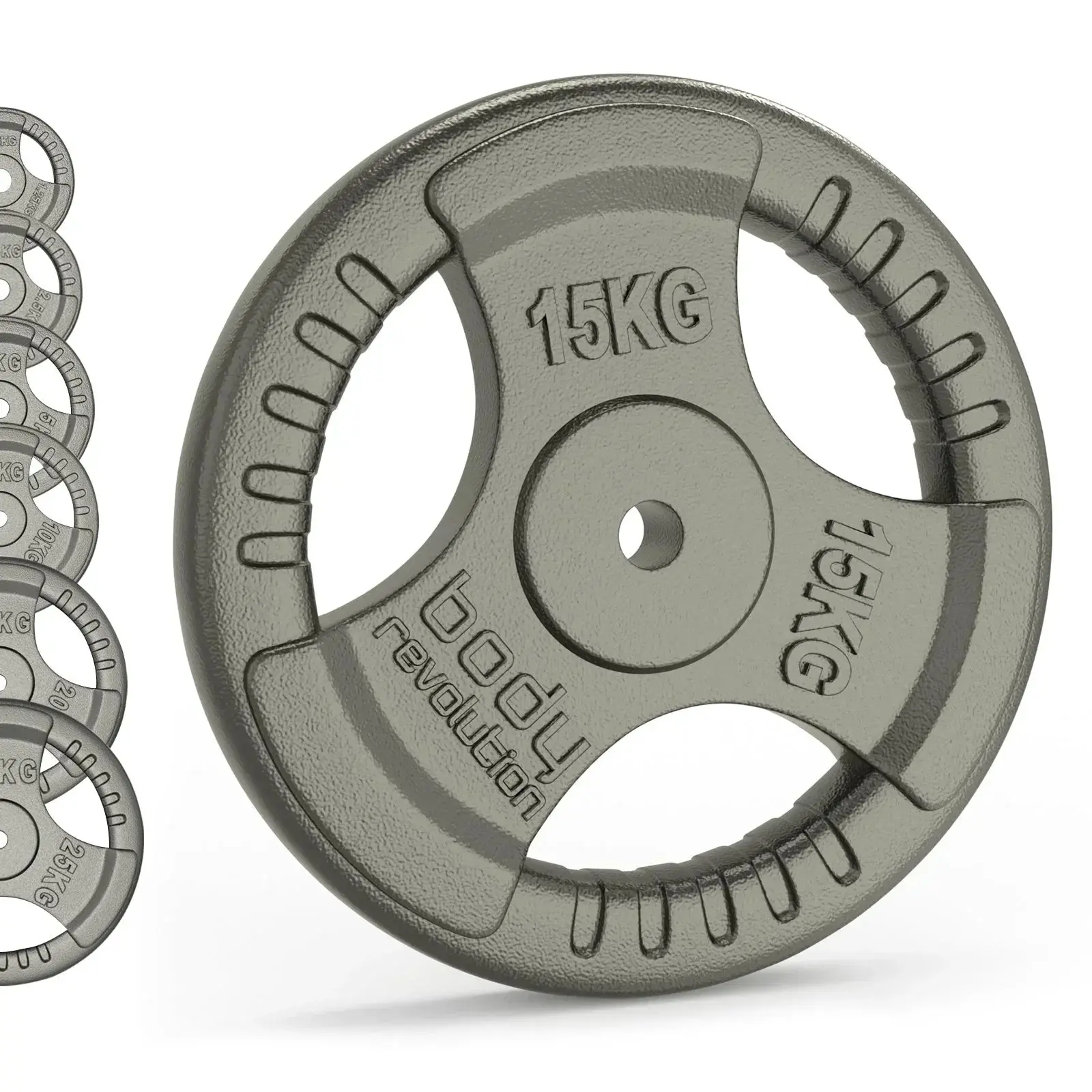 Gusseiserne Muskelscheibe Body Revolution 15kg (x2)