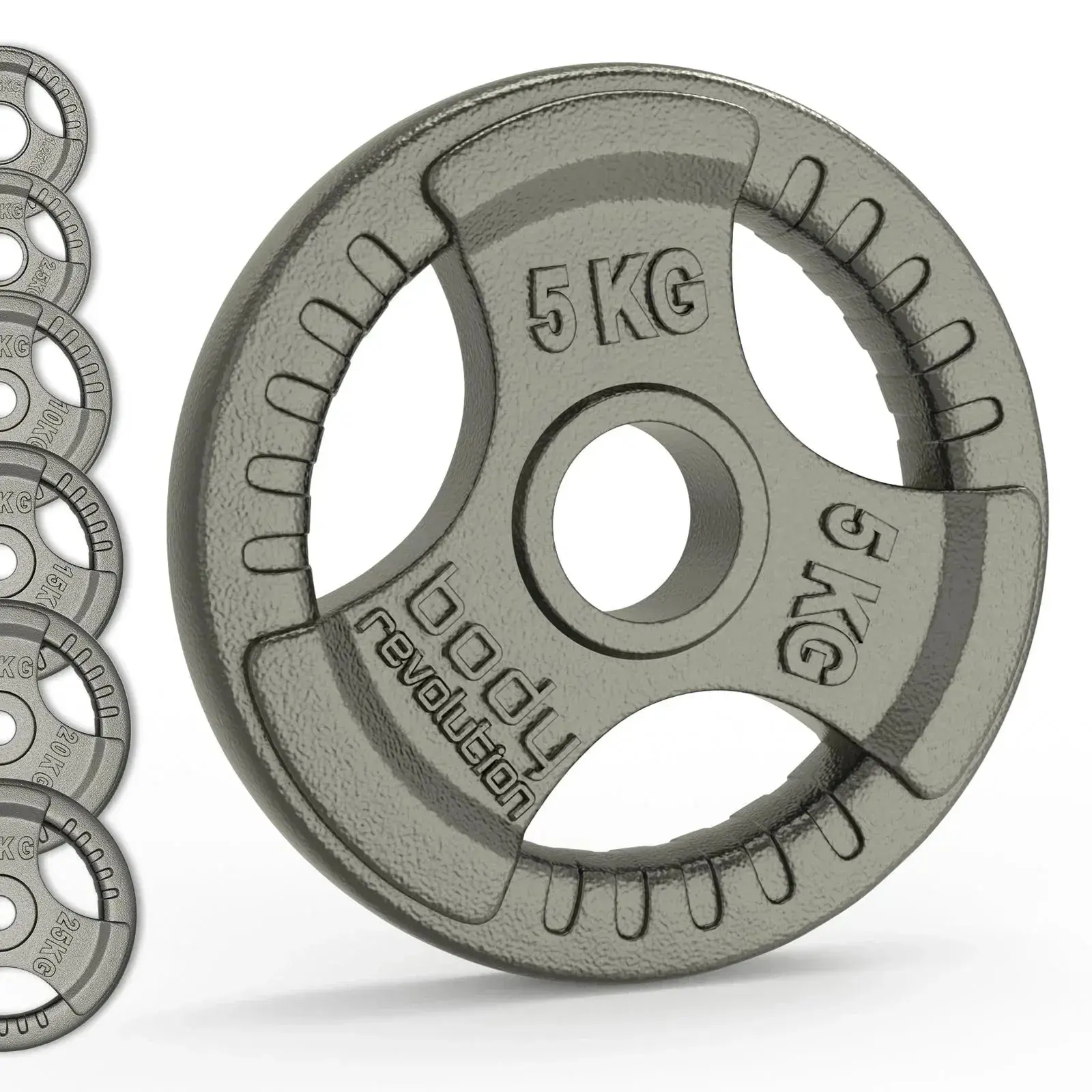 Olympische gietijzeren halterschijven Body Revolution 5kg (x2)