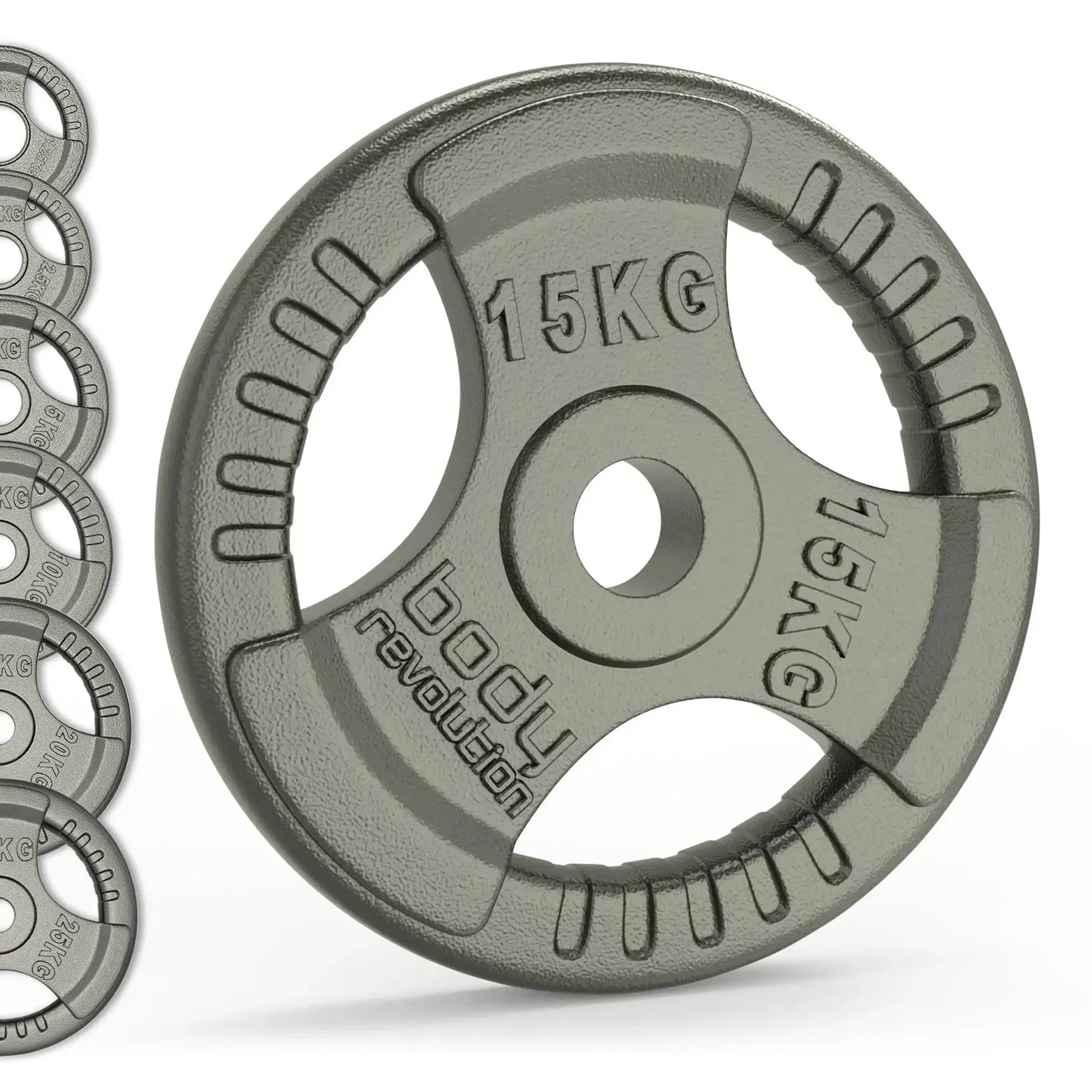 Olympische gietijzeren halterschijven Body Revolution 15kg (x2)