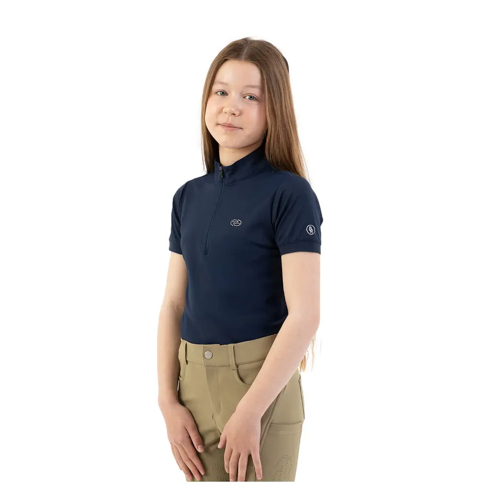 Polo da equitazione mezza zip bambina BR Equitation Eevolv Kady