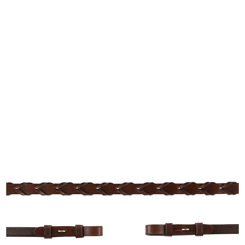 Leather reins for horse BR Equitation Hunter