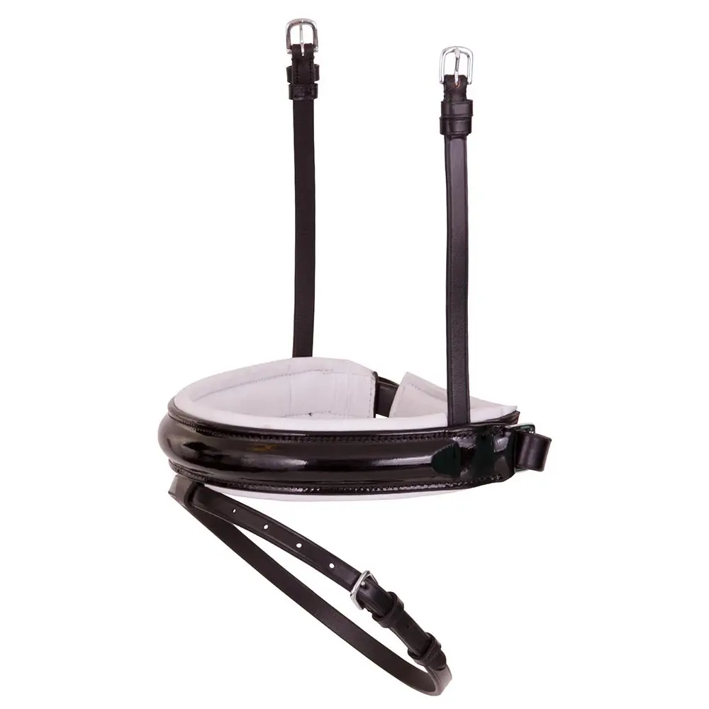 Combination horse noseband in wide patent leather BR Equitation Pull-back Laquer