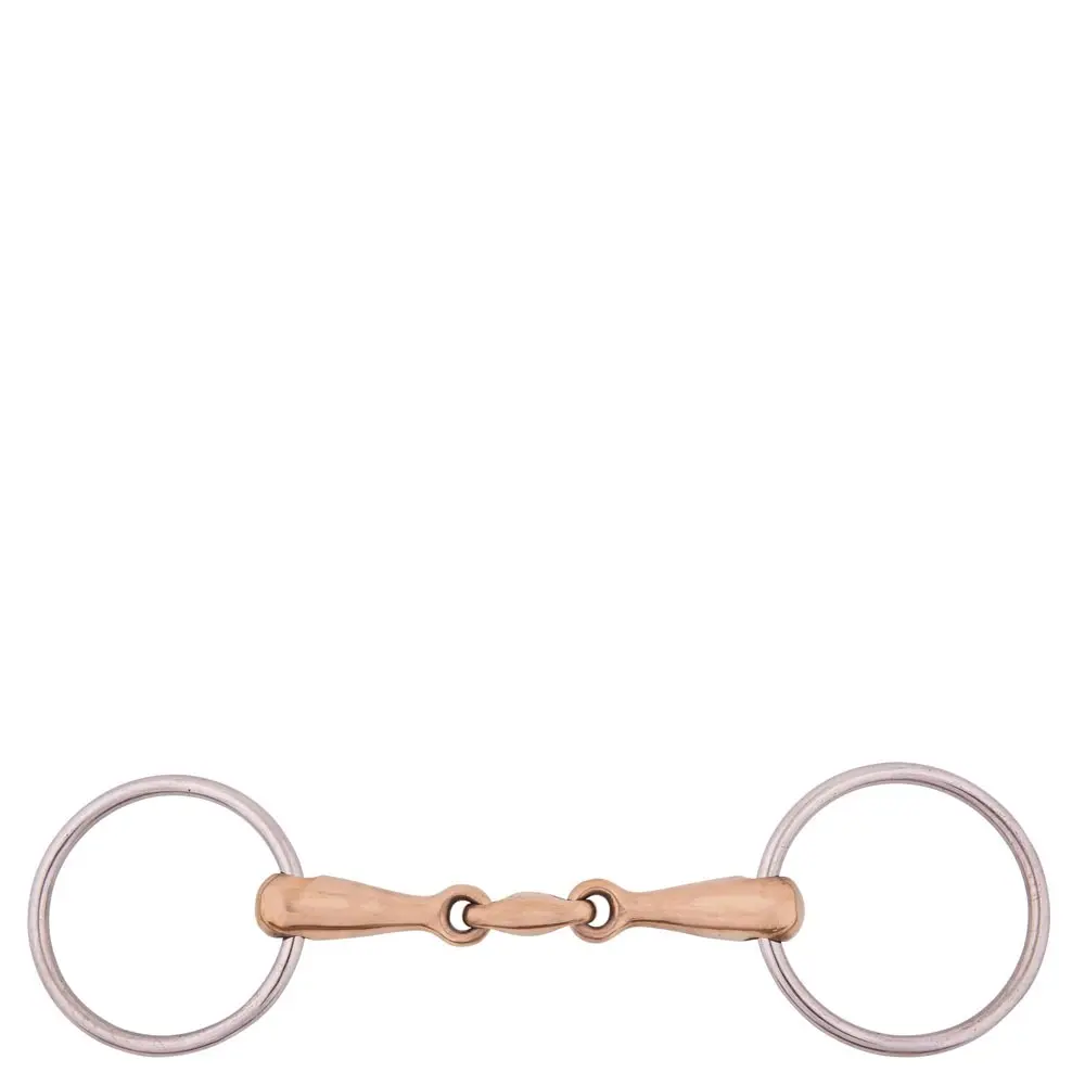 Double bit for solid stainless steel horse BR Equitation Cuprion