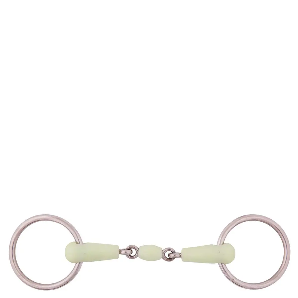 Double stainless steel horse bits BR Equitation Apple Mouth