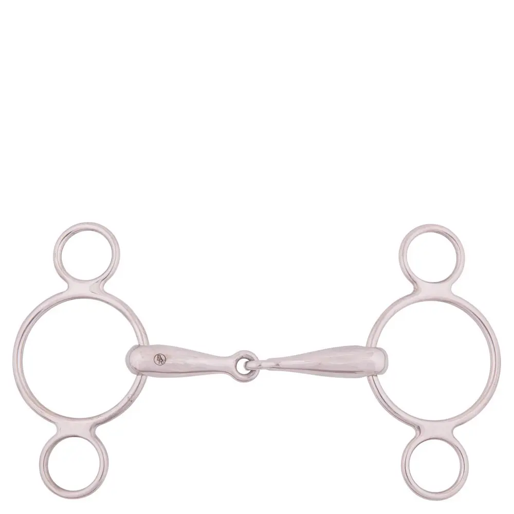 Stainless steel 3 ring bit for adjustable horse BR Equitation