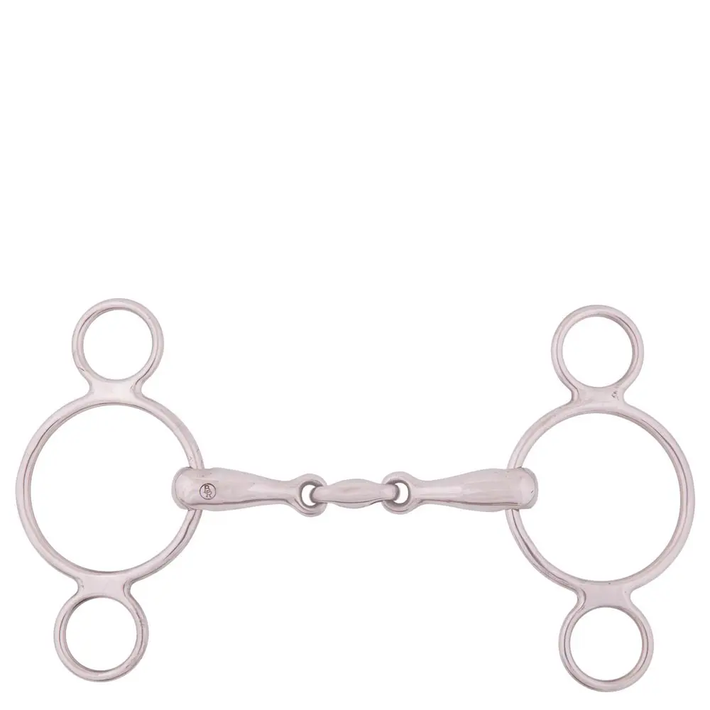 3-Ring Gebiss aus Edelstahl BR Equitation - Farbe: Bronzefarben