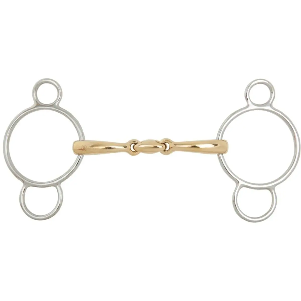 3-Ring Gebiss BR Equitation Soft Contact - Farbe: Silber