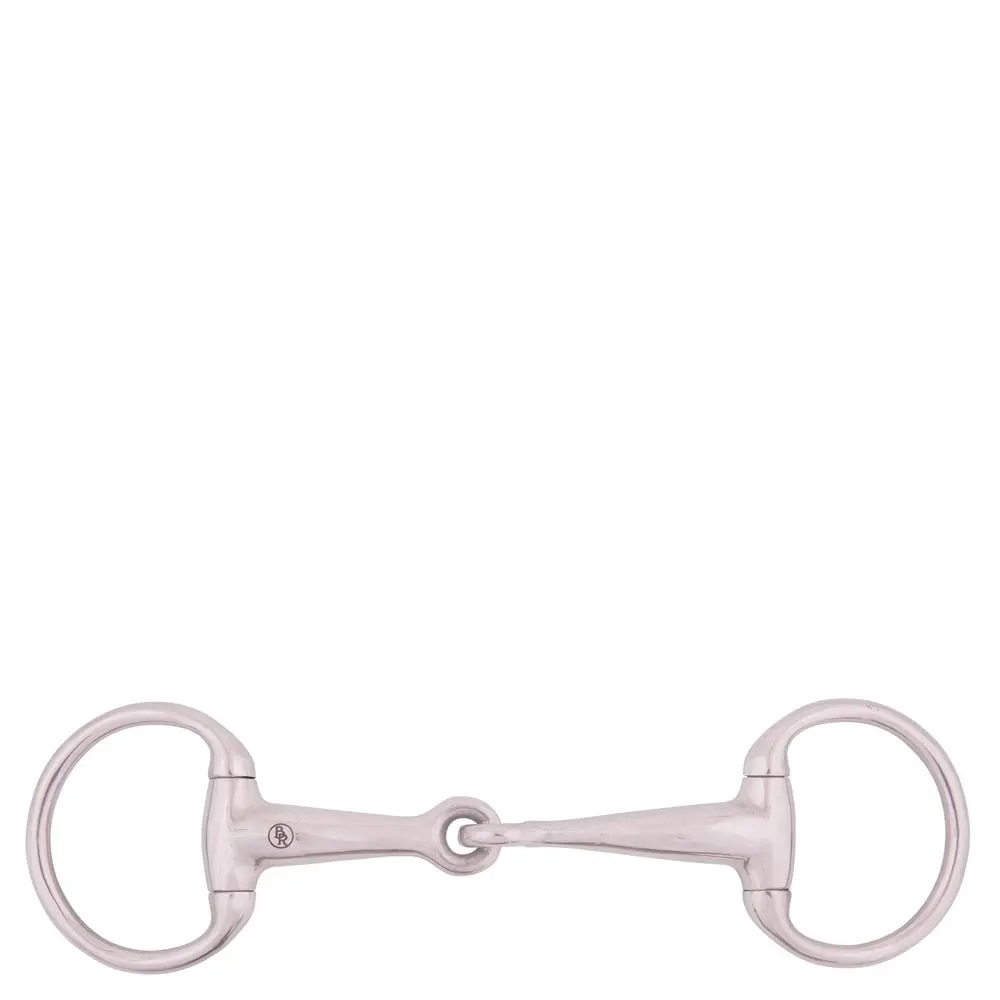 Solid stainless steel single-cut olive bit for horses BR Equitation