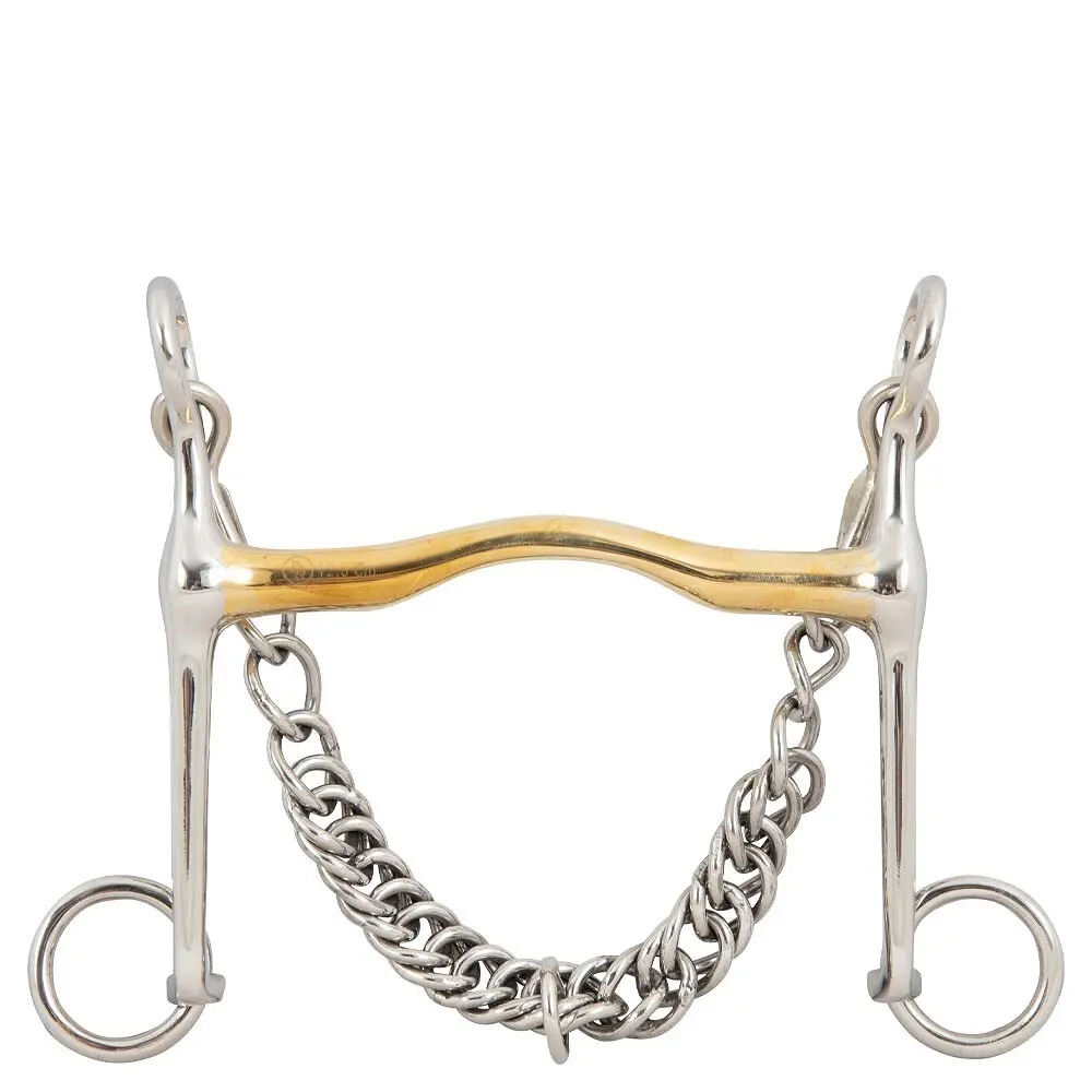 Bridle bit for horse BR Equitation Soft Contact 12mm shanks 140mm