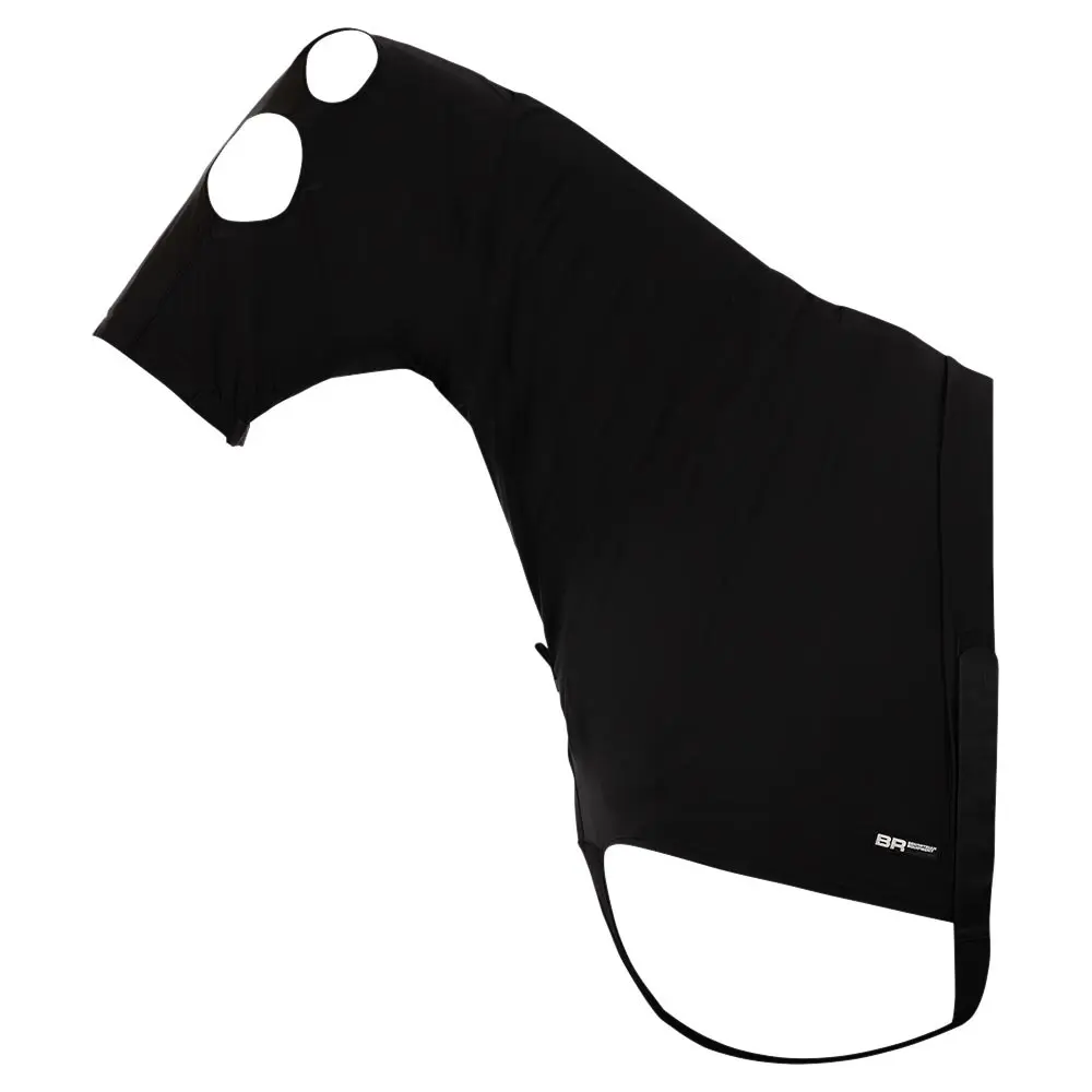Hals- und Brustschutz für Pferde mit Kopf BR Equitation Soft Motion - Farbe: Schwarz
