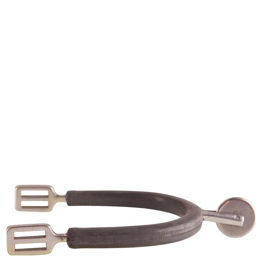 stainless steel riding spur with large wheel&protectors BR Equitation Epsom