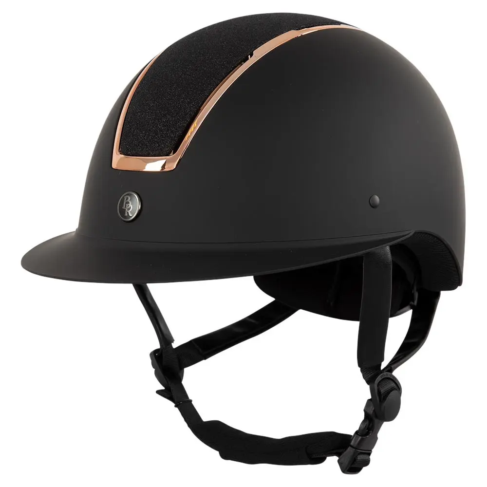 Casco da equitazione con visiera polo BR Equitation Omega Painted Glitter
