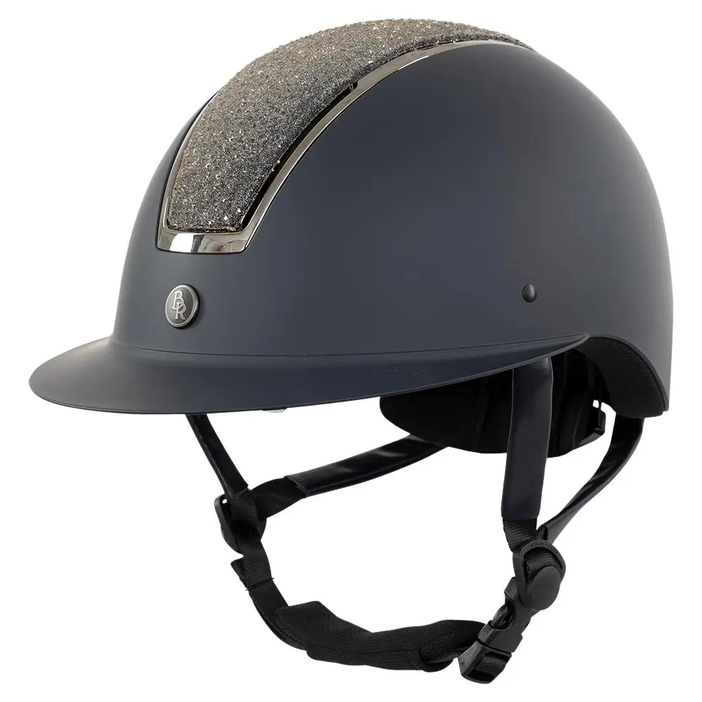 Casco da equitazione con visiera polo BR Equitation Omega Glamourous