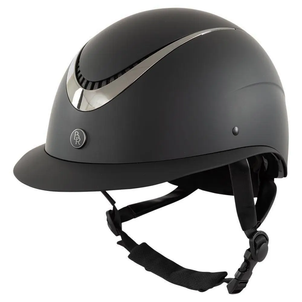 Riding helmet with polo visor BR Equitation Thêta Plus Painted
