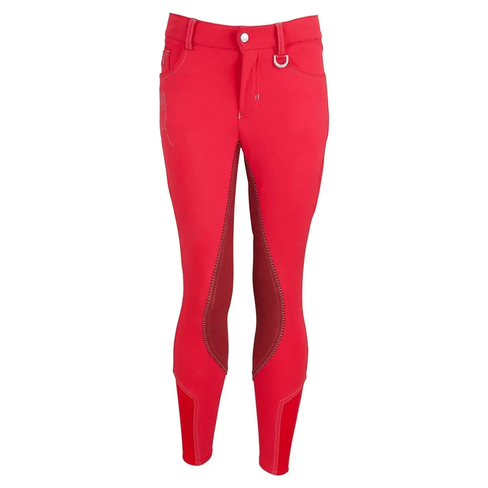Reithose Boden Mikrofaser Kind BR Equitation Marley - Farbe: Rot