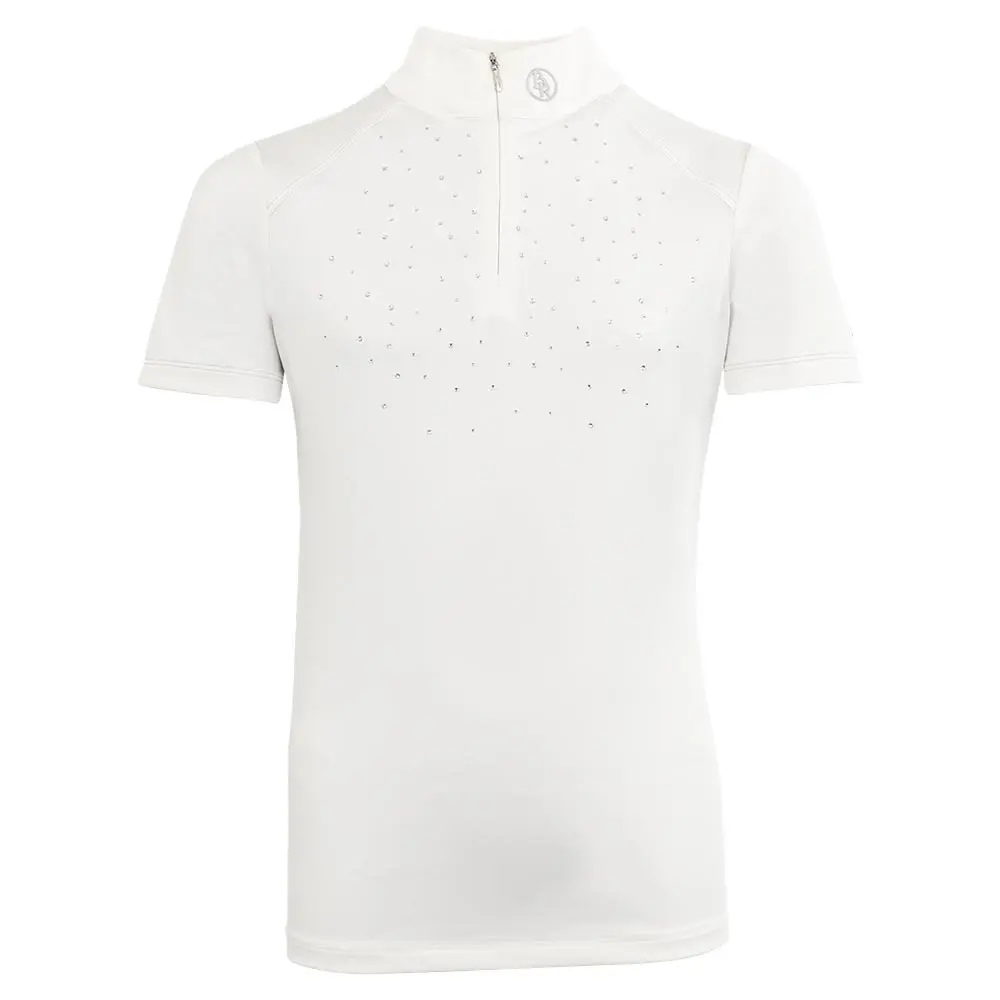 Reitturnier-Poloshirt Kind BR Equitation Dudley - Farbe: Weiß