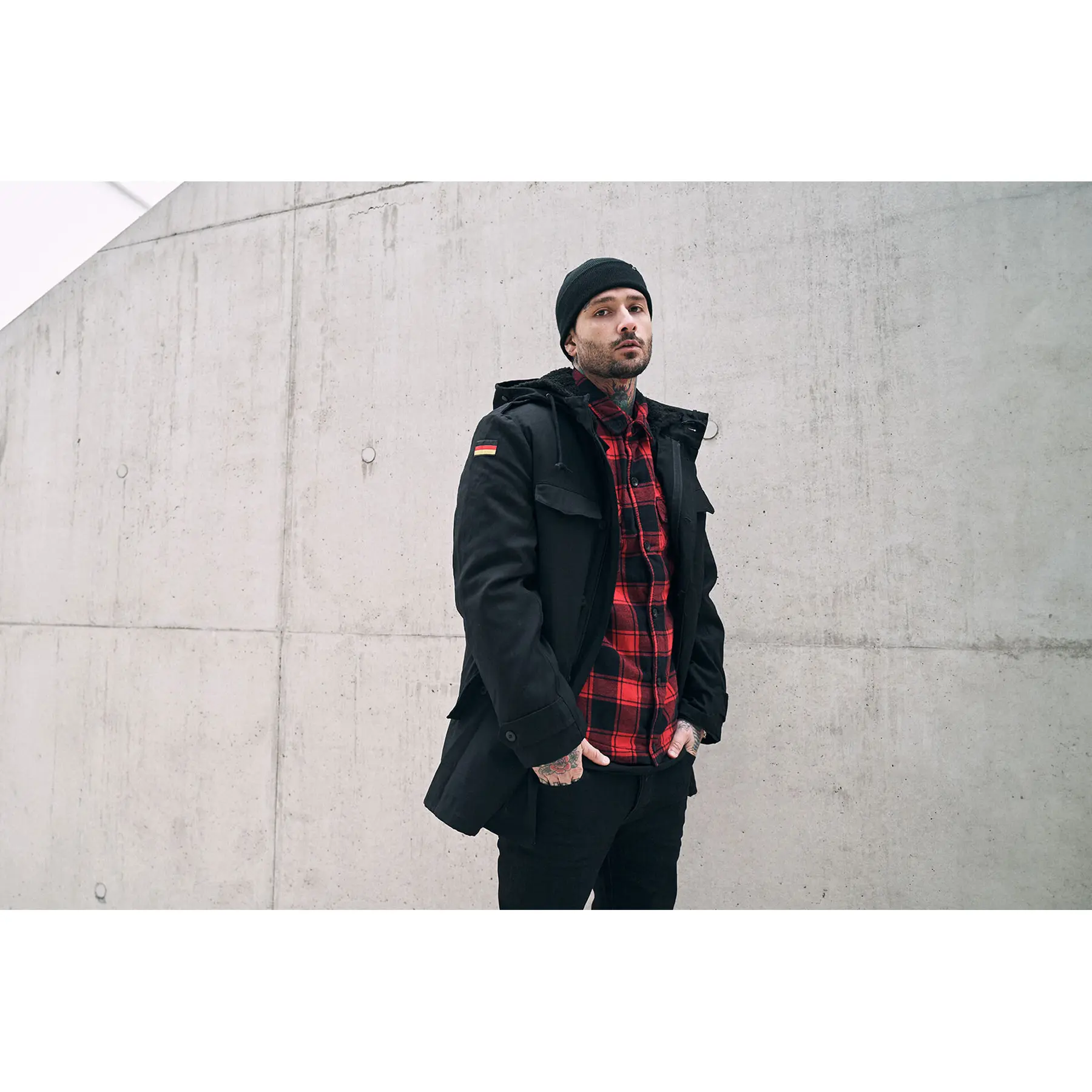 Parka con bandiera Brandit BW