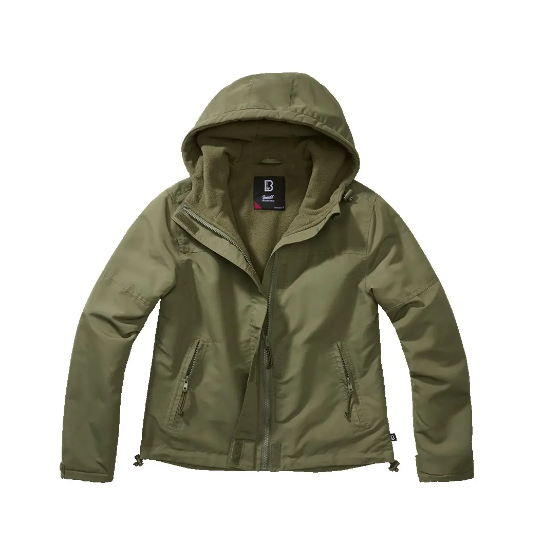 Impermeabile da donna a zip con cappuccio Brandit
