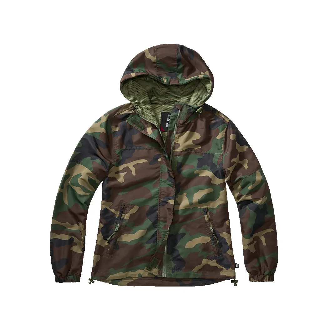 Giacca impermeabile con zip intera estate donna Brandit