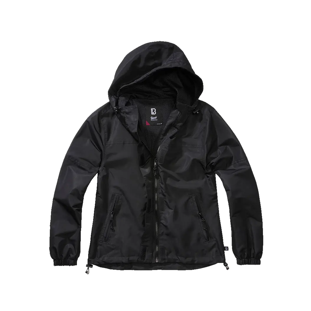 Giacca impermeabile con zip intera estate donna Brandit