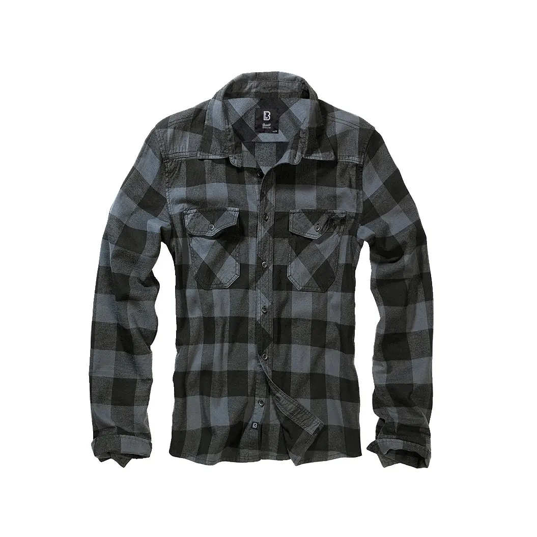 Camicia a quadri a maniche lunghe